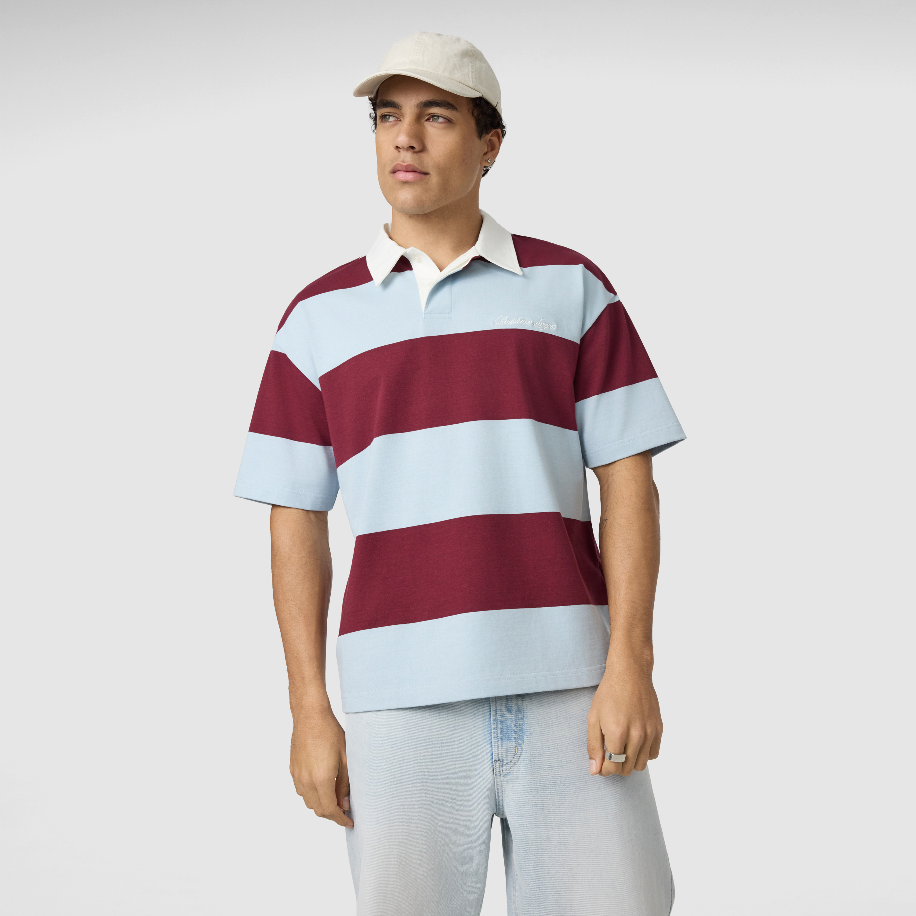 Wine Finn Boxy Rugby Polo