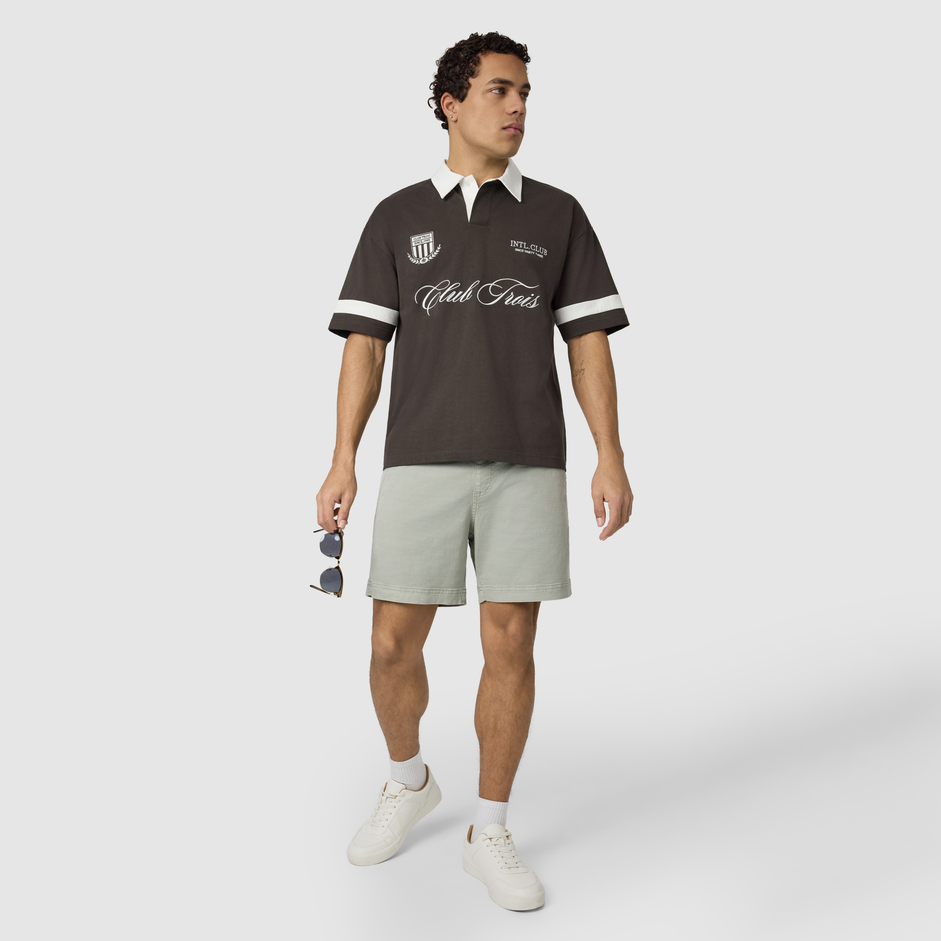 Brown Antoine Boxy Rugby Polo