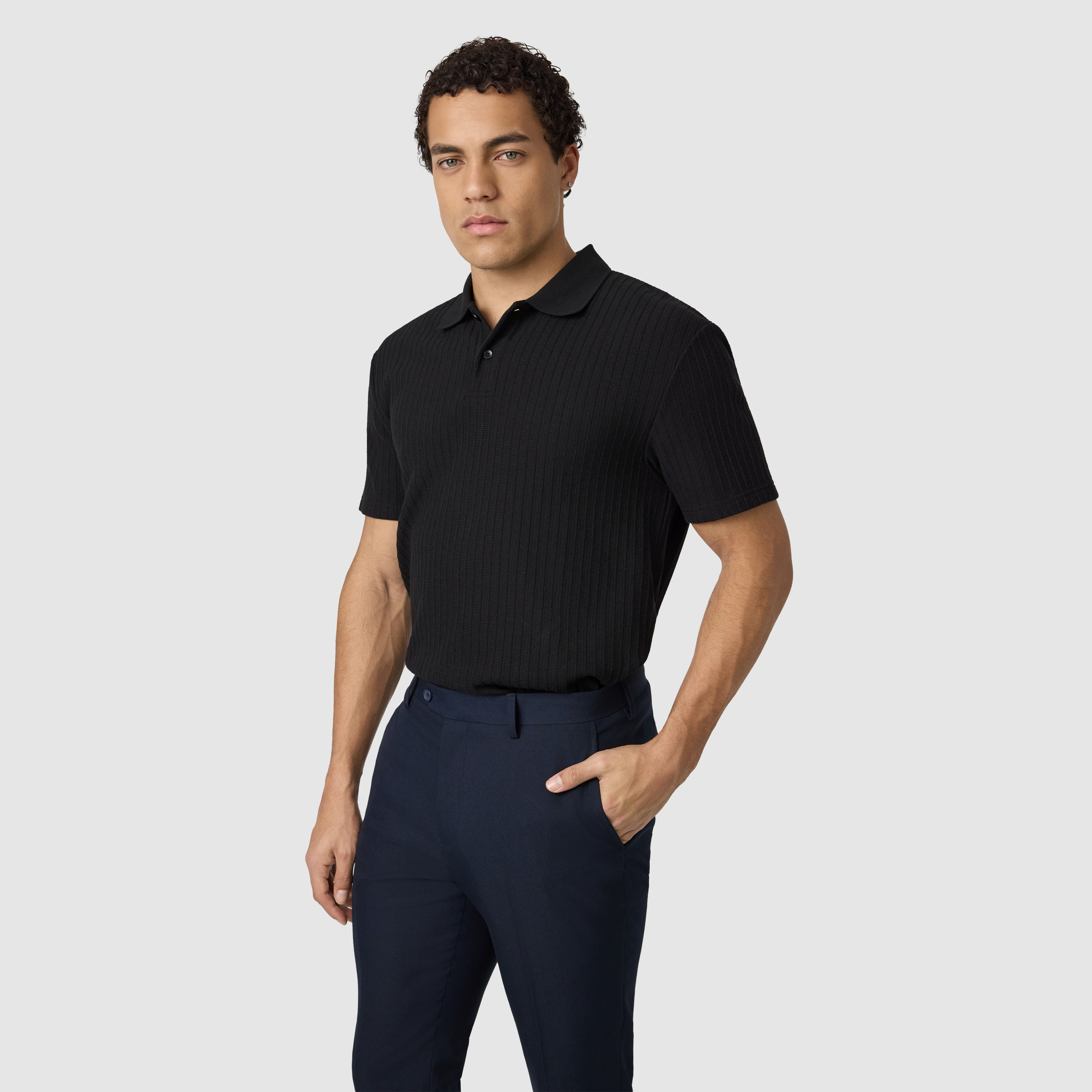 Black Jenson Classic Smart Polo