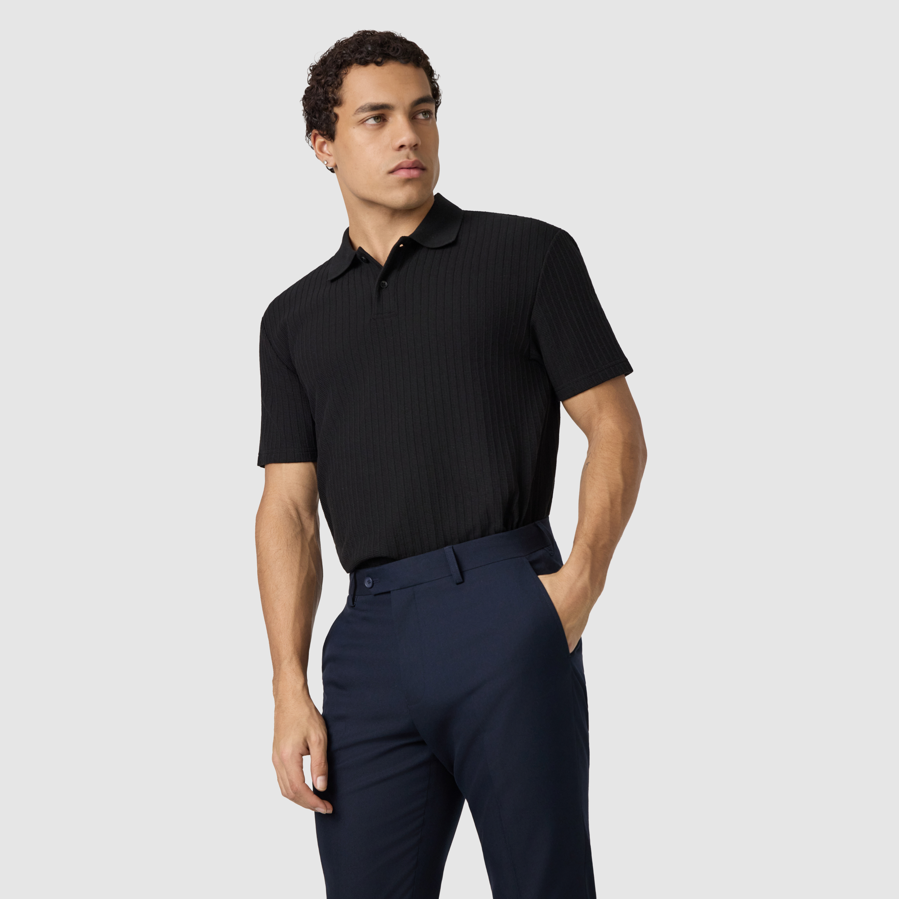 Black Jenson Classic Smart Polo