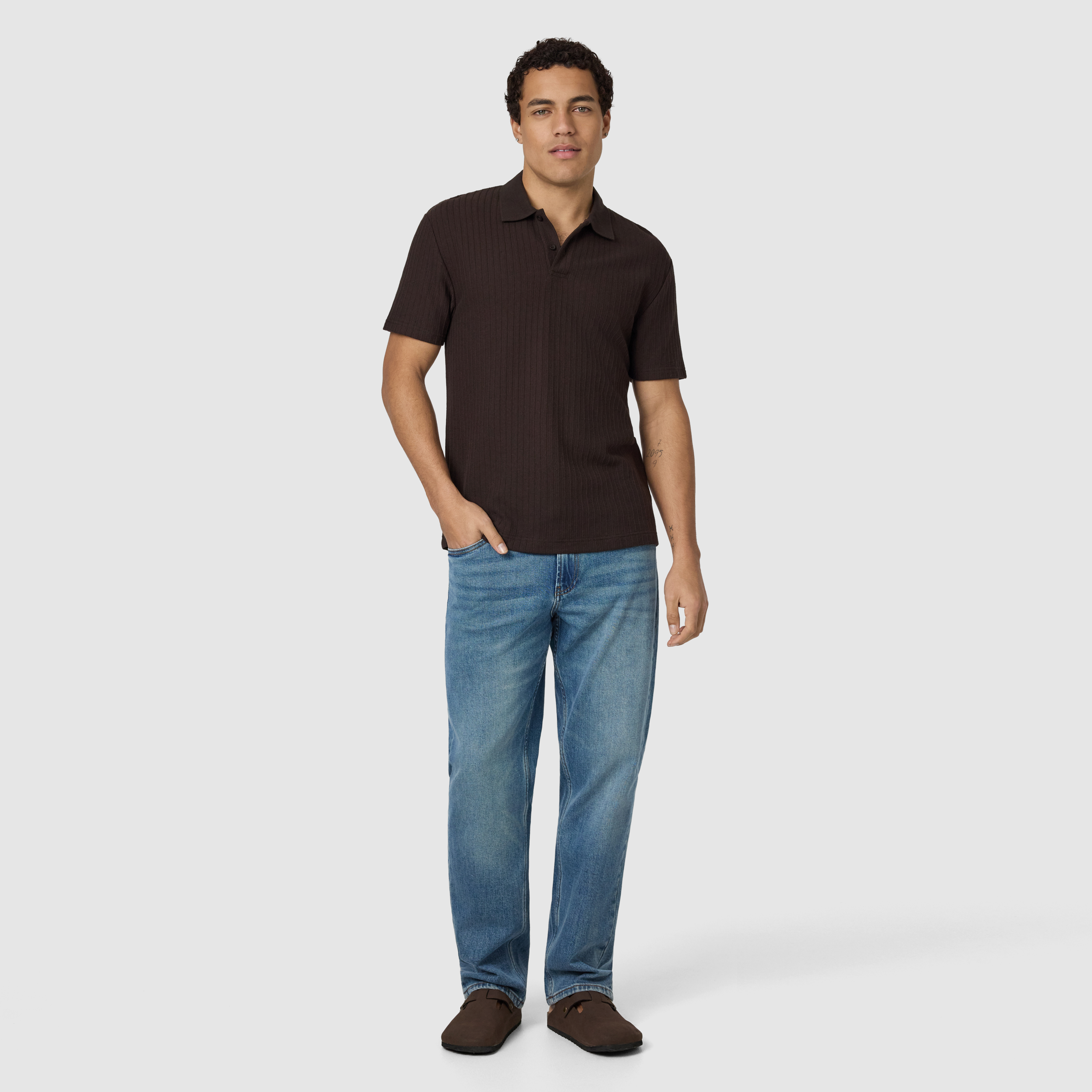 Brown Jenson Classic Smart Polo
