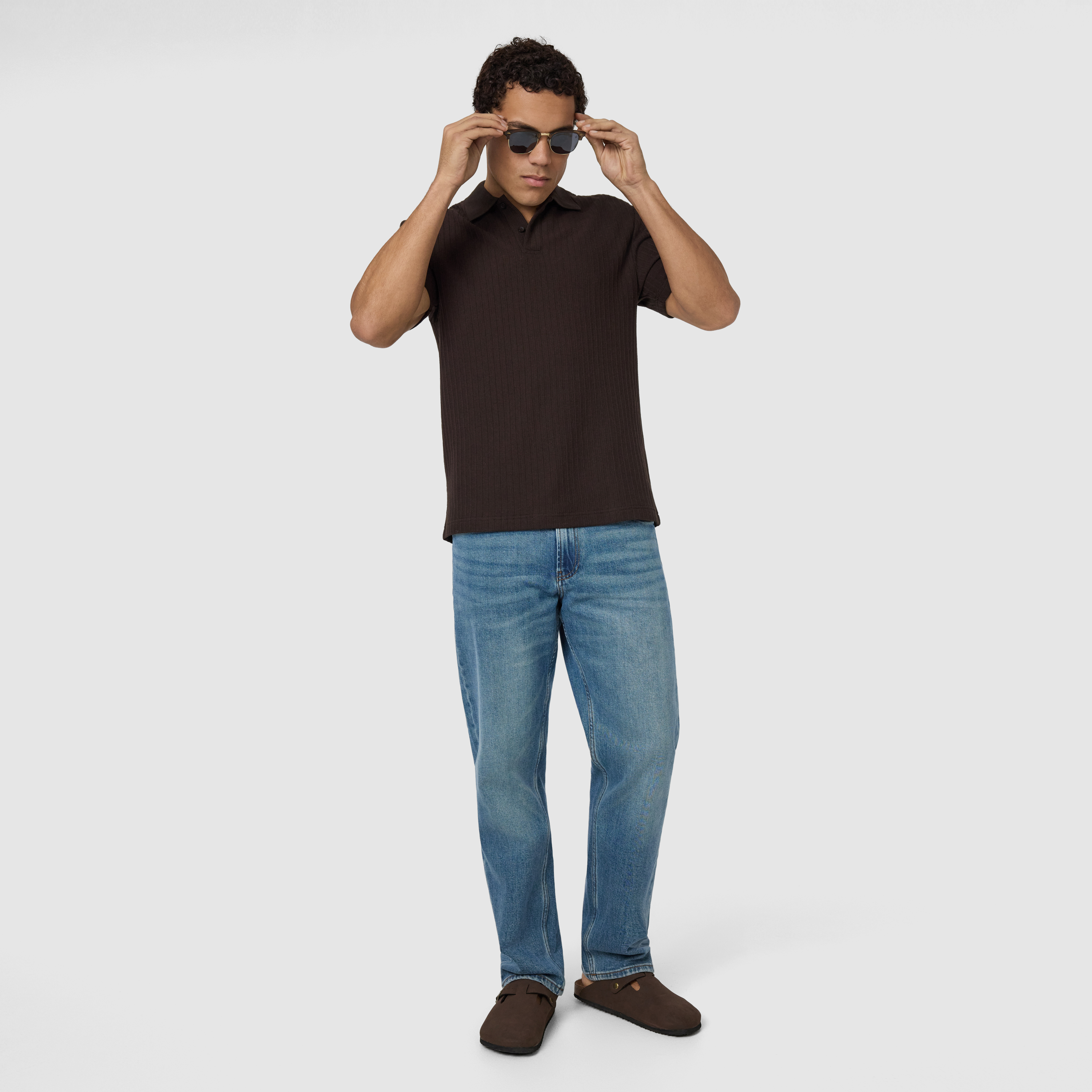 Brown Jenson Classic Smart Polo