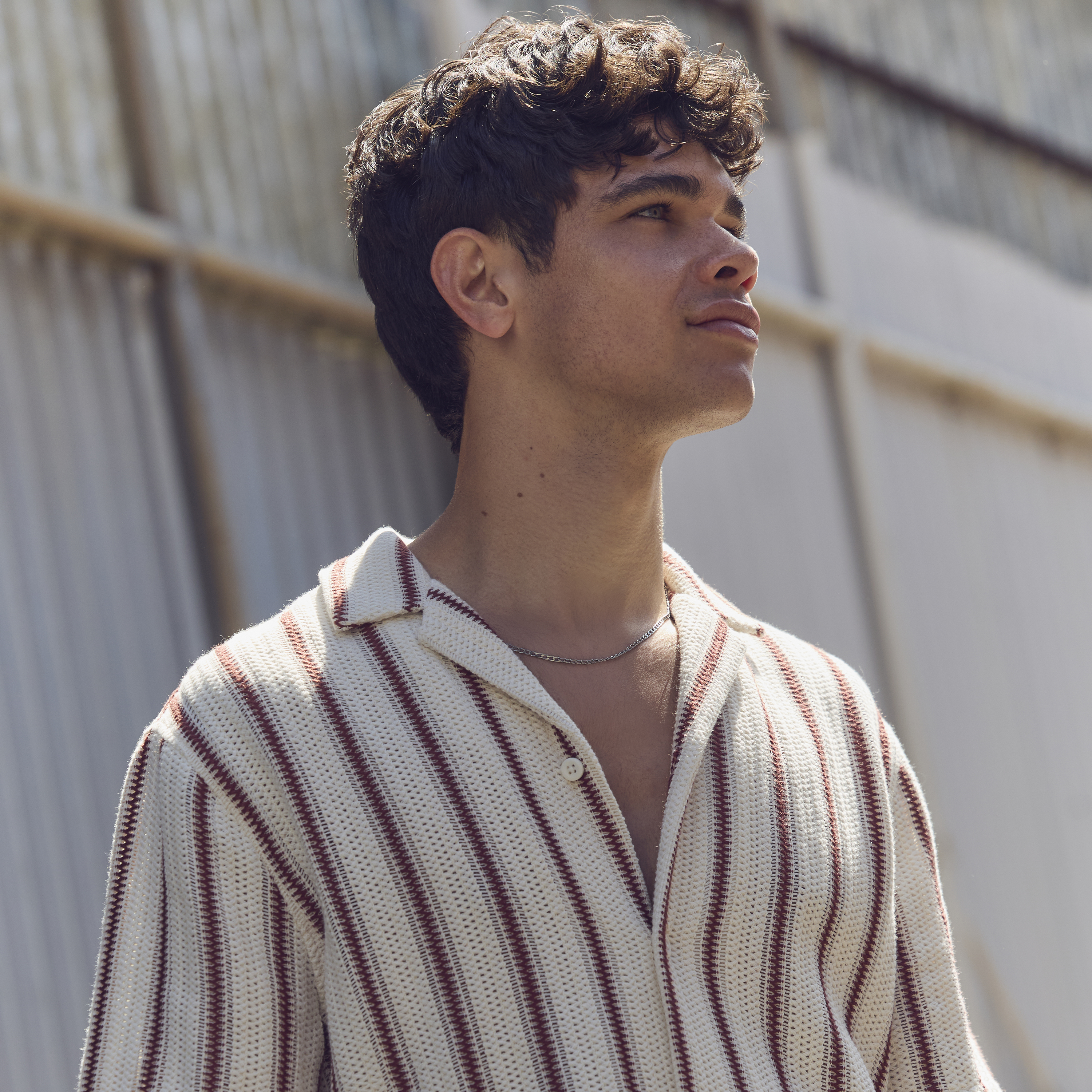 Brodie Stripe Textured Short Sleeve Shirt