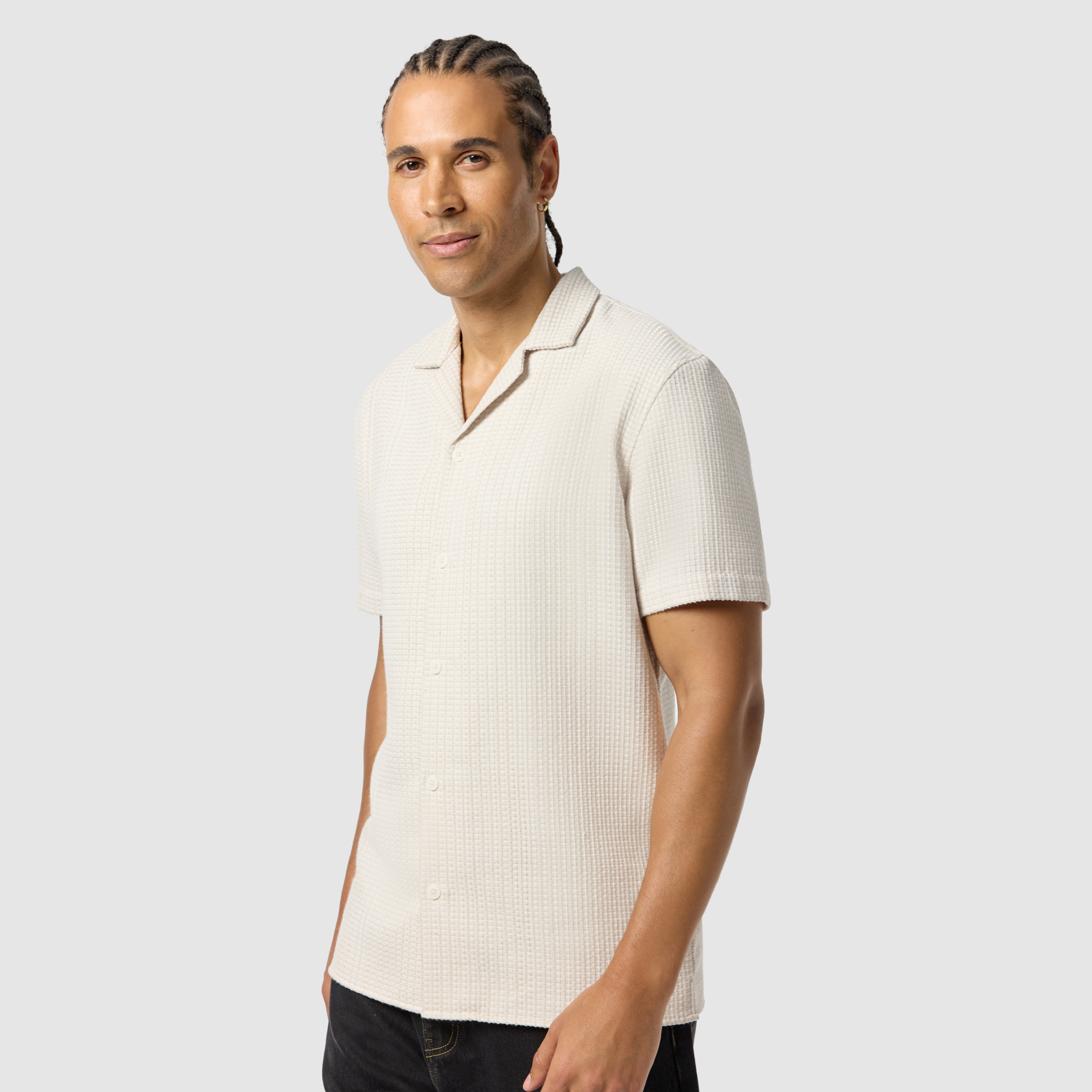 Sand Spencer Textured Short Sleeve Shirt