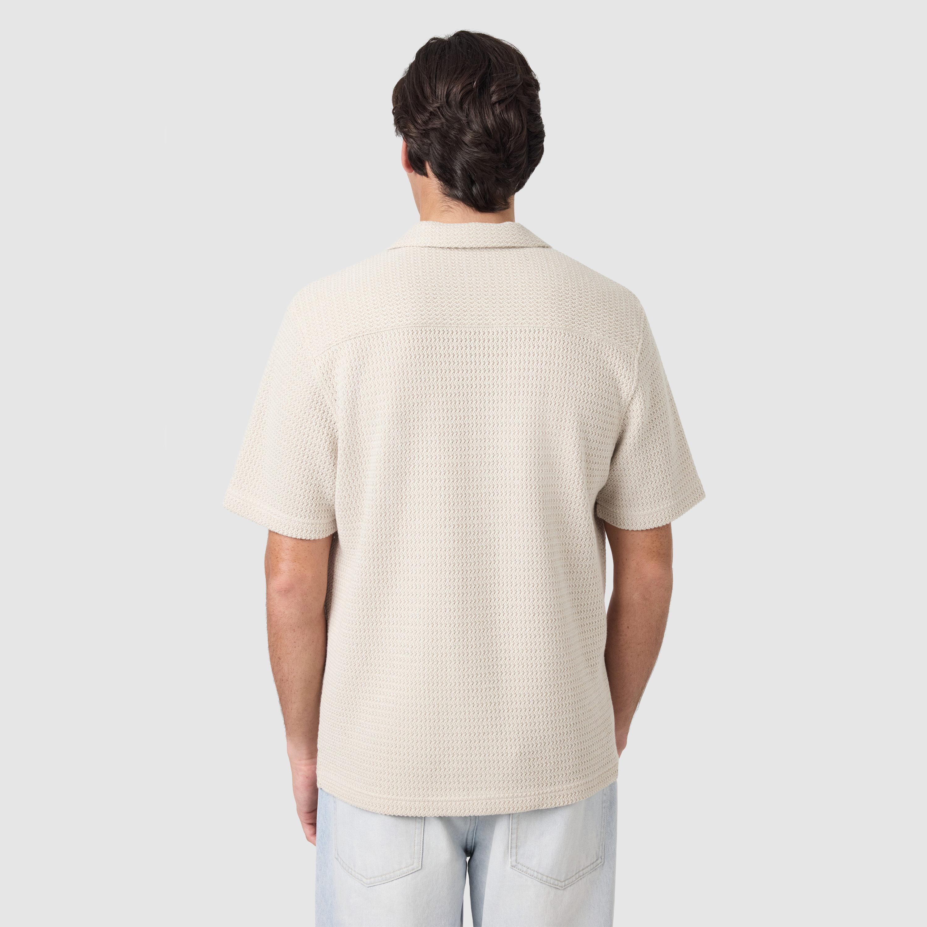Sand Ashford Textured Short Sleeve Shirt