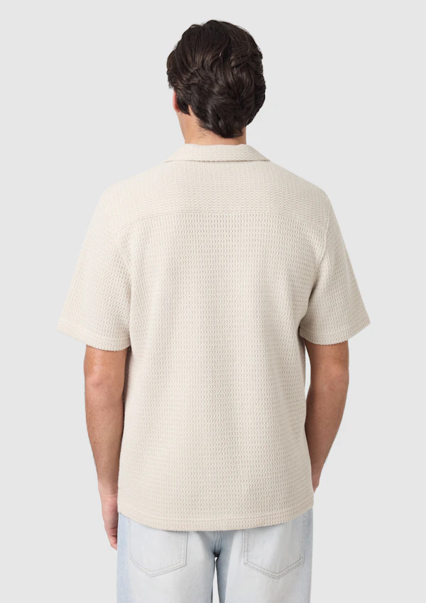 Sand Ashford Textured Short Sleeve Shirt