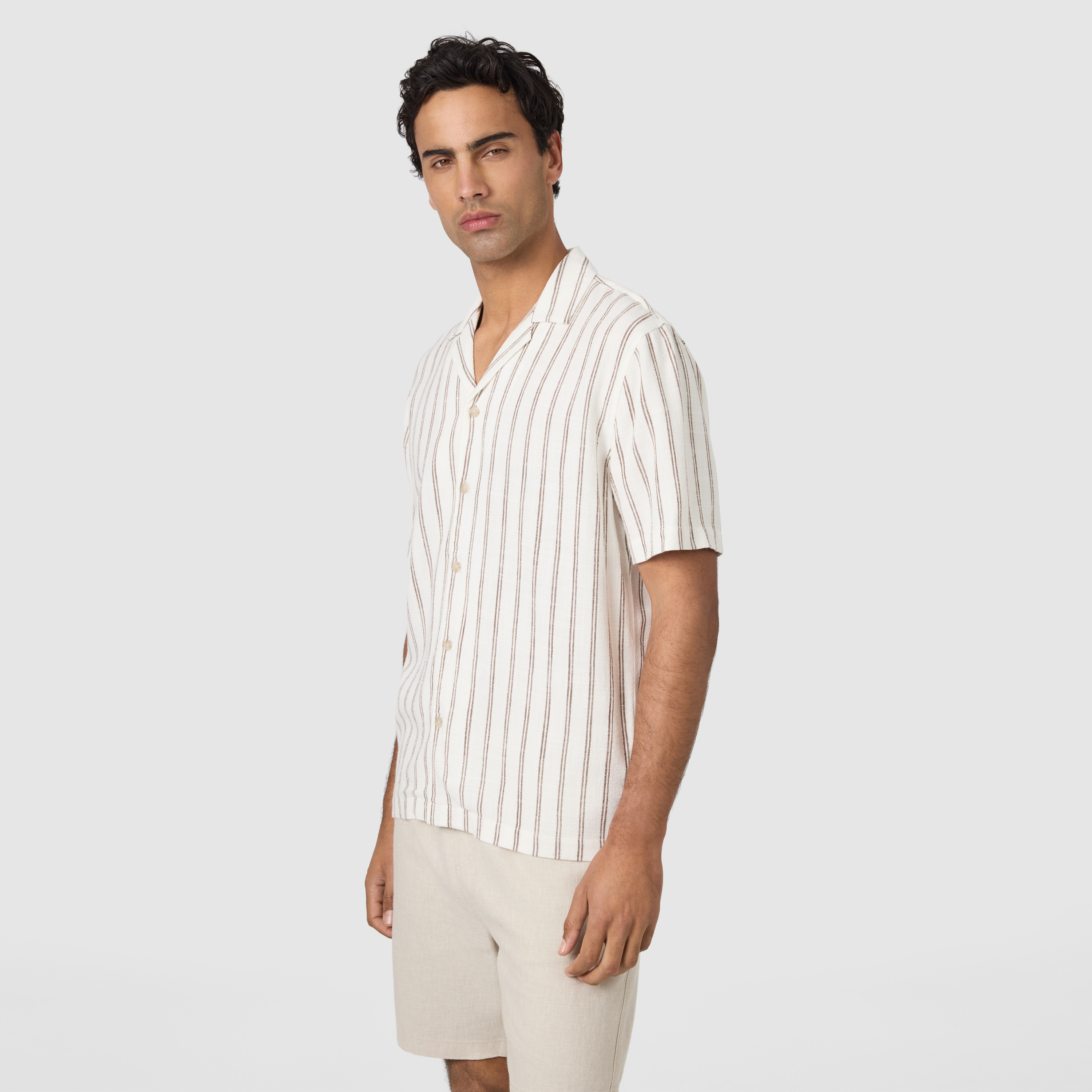 Off White Mackville Stripe Short Sleeve Shirt