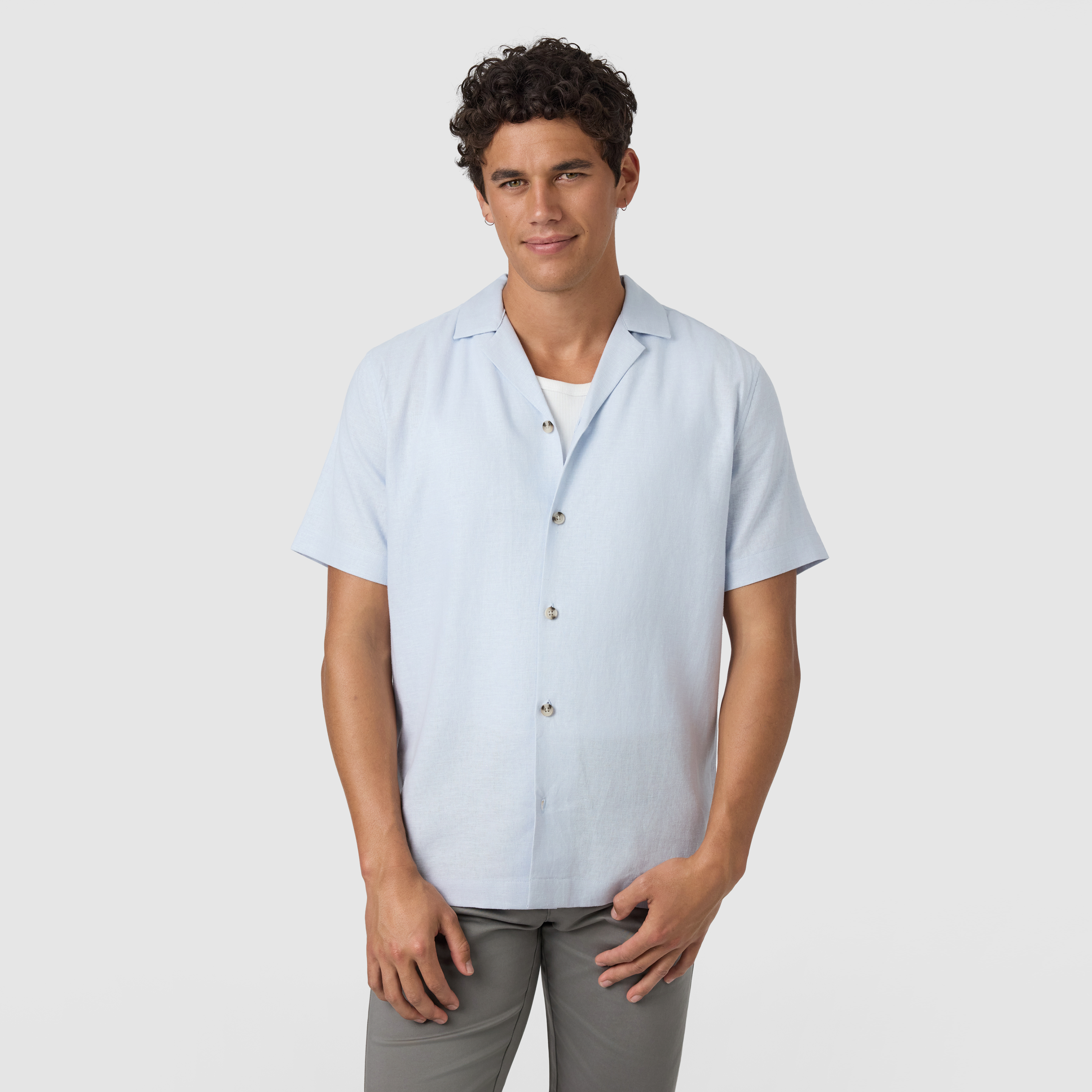 Harbour Linen Blend Short Sleeve Shirt