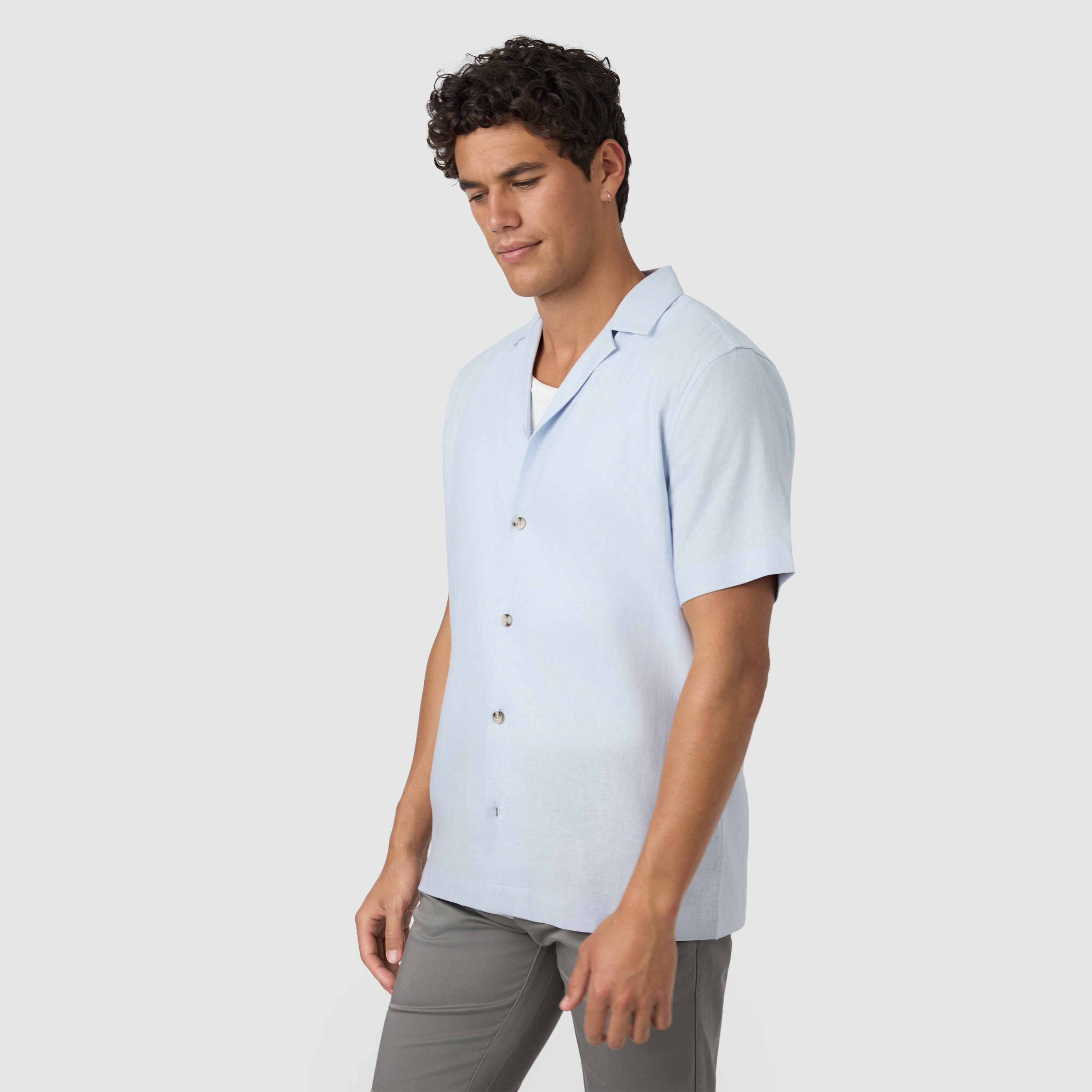 Harbour Linen Blend Short Sleeve Shirt
