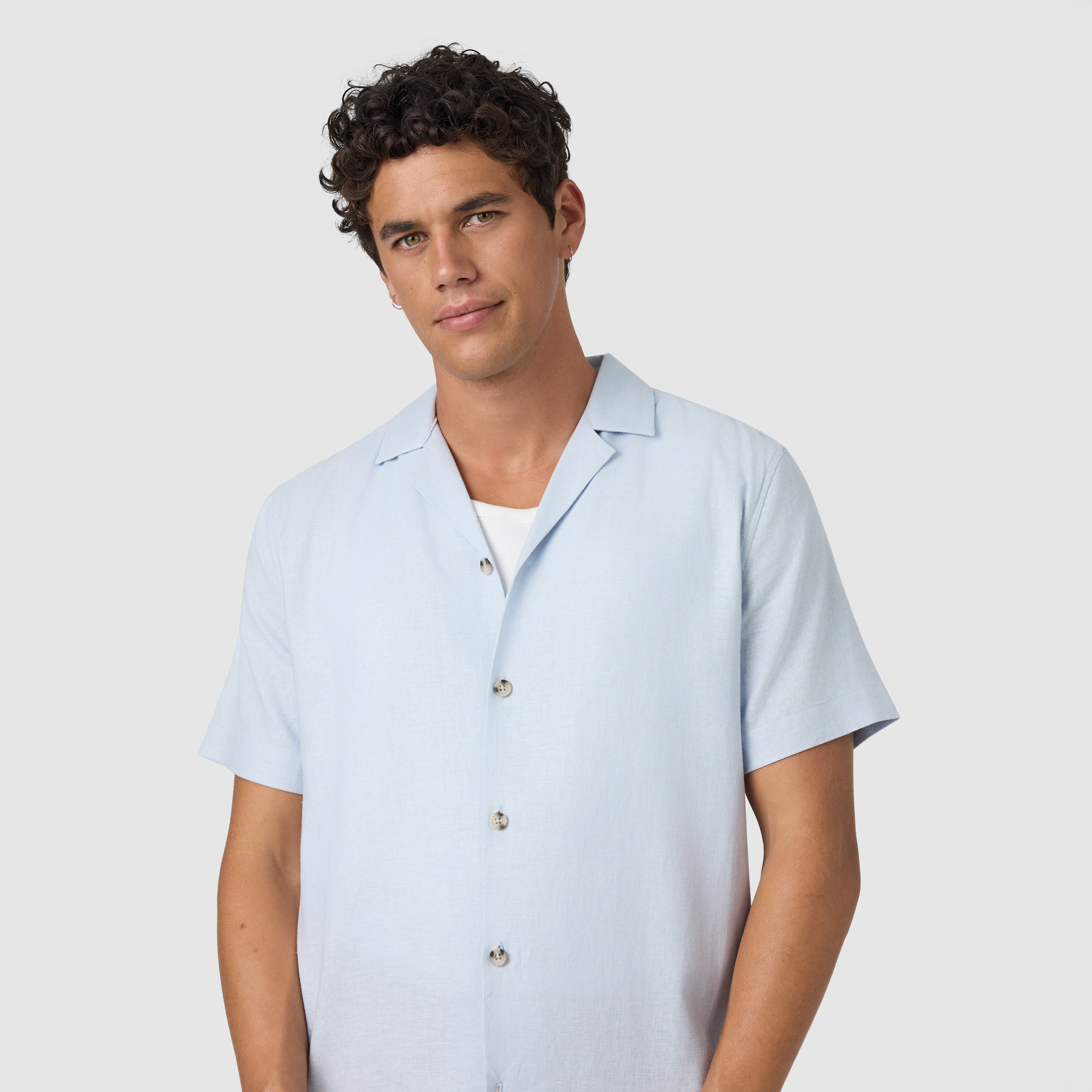 Harbour Linen Blend Short Sleeve Shirt