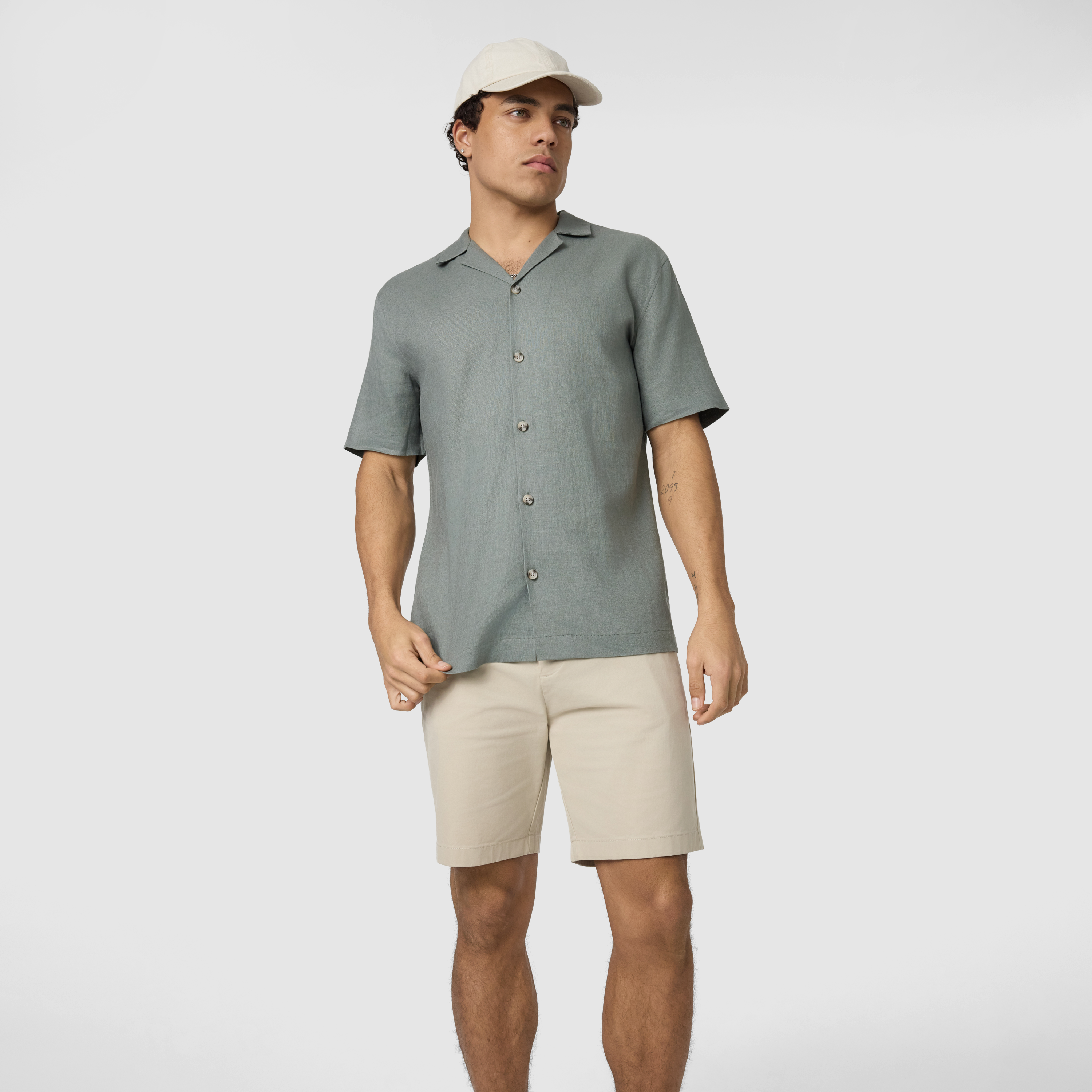 Harbour Linen Blend Short Sleeve Shirt