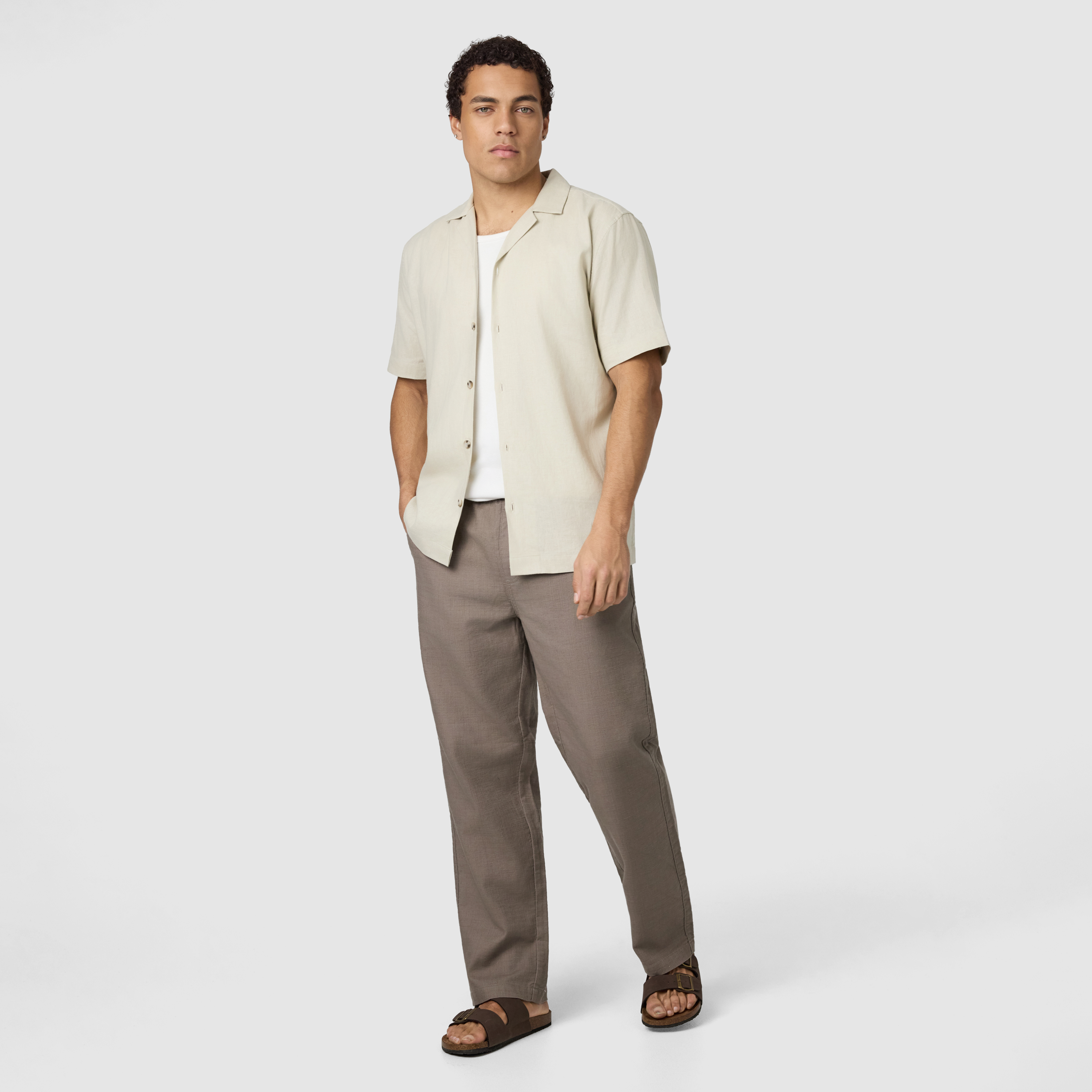 Sand Harbour Linen Blend Short Sleeve Shirt