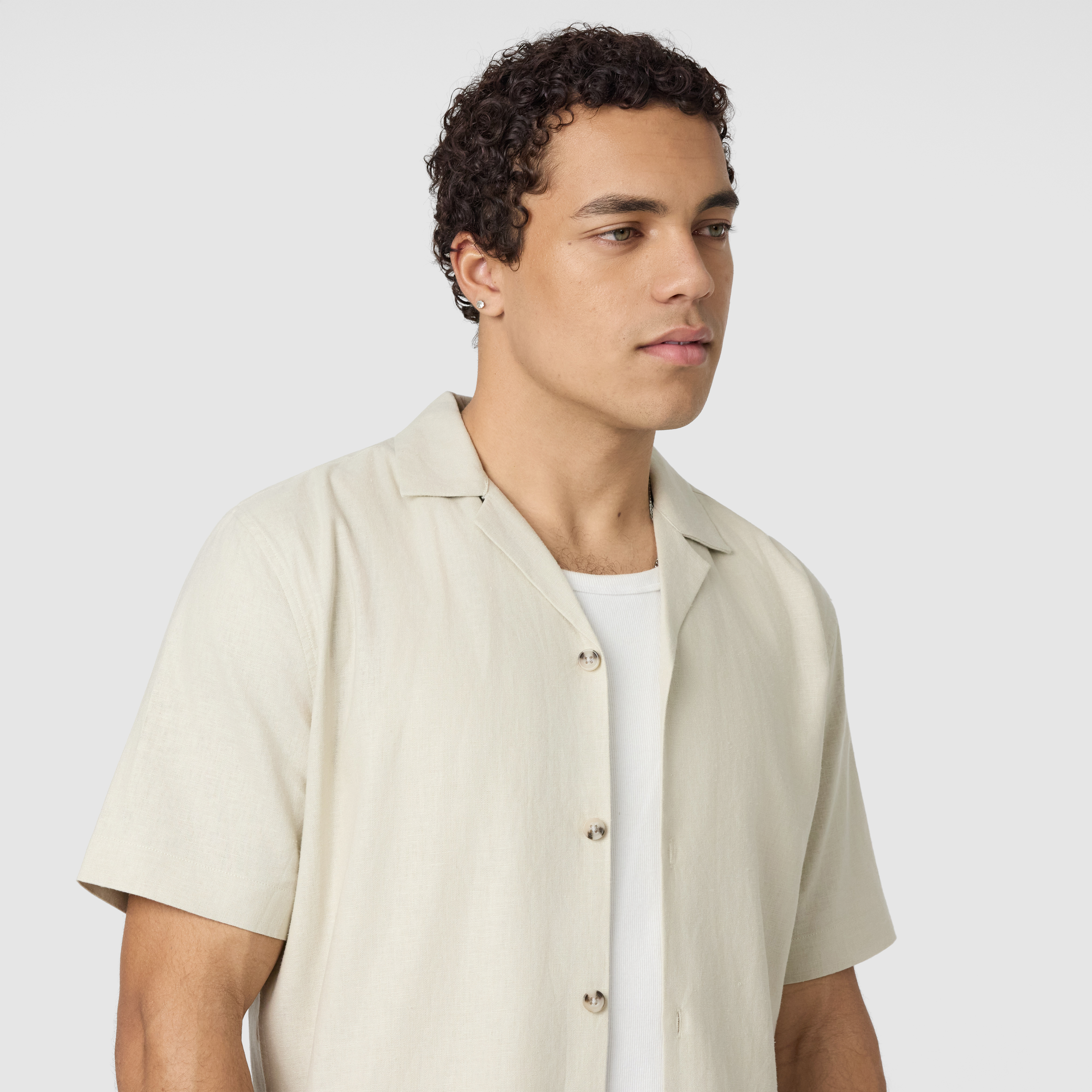Sand Harbour Linen Blend Short Sleeve Shirt