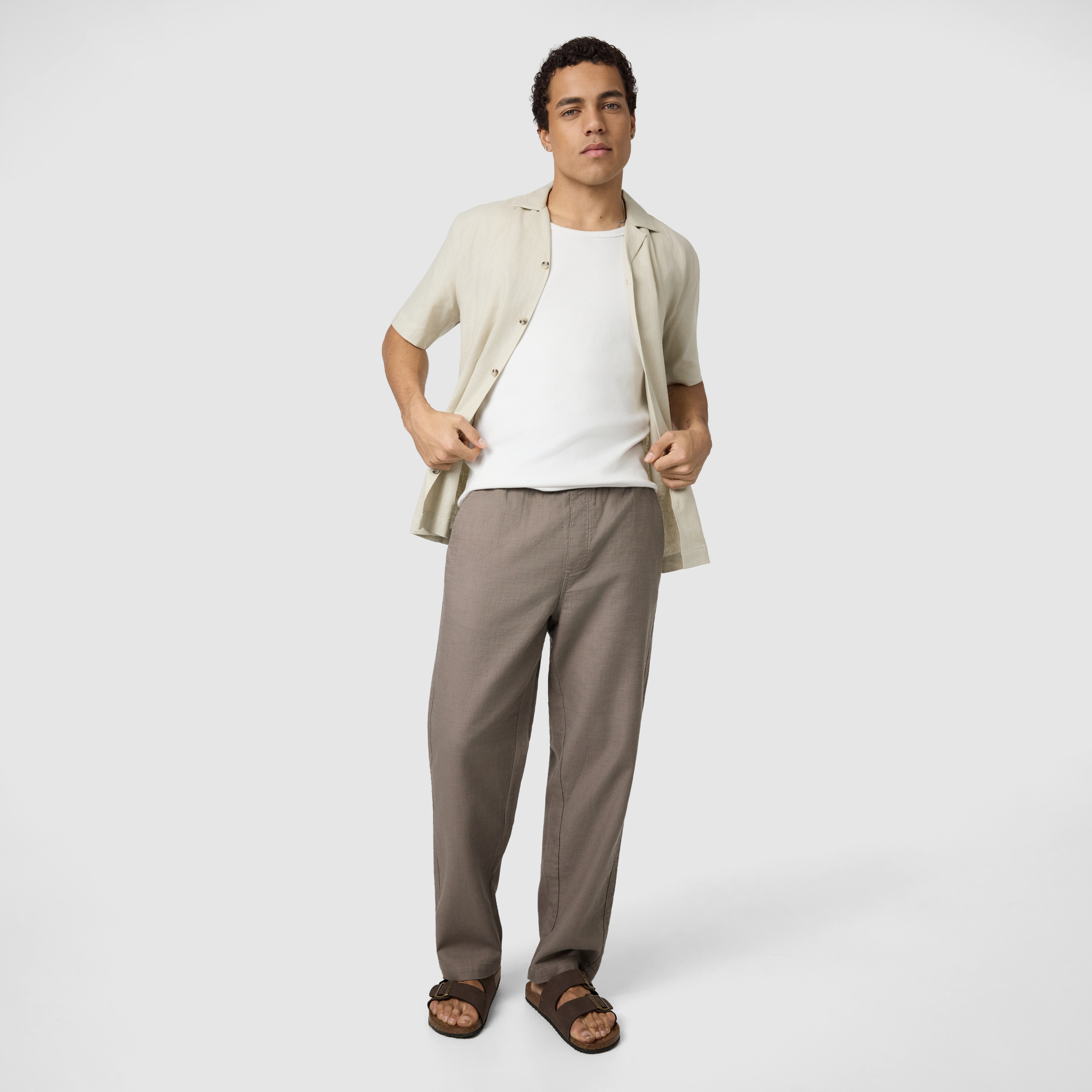 Sand Harbour Linen Blend Short Sleeve Shirt