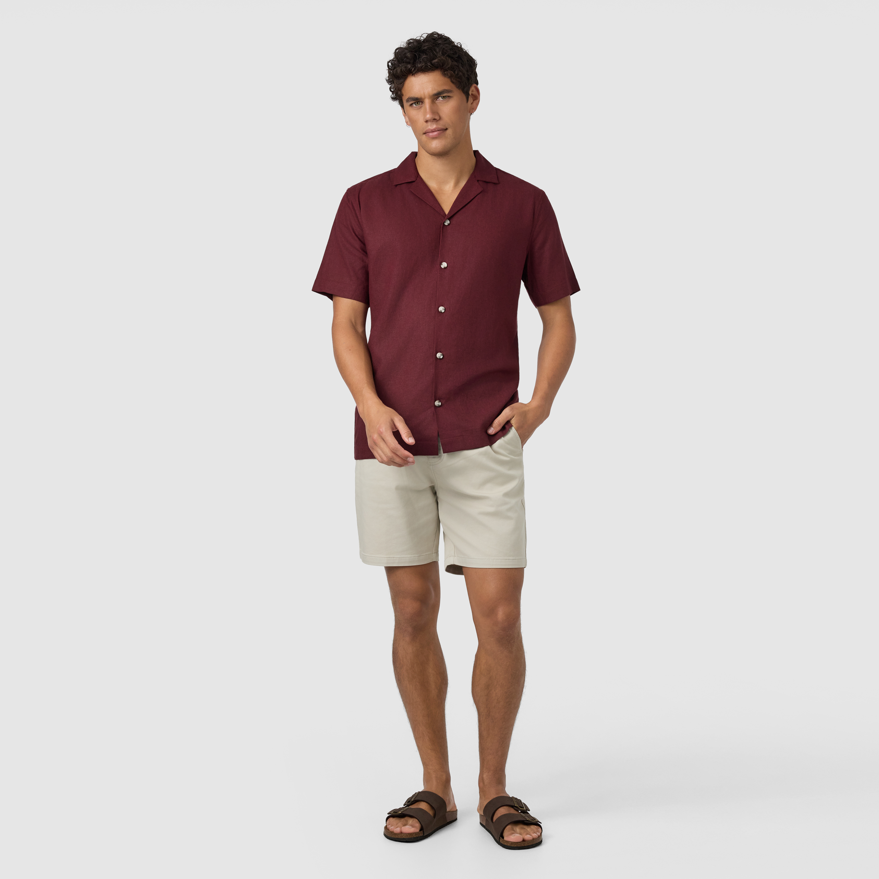 Harbour Linen Blend Short Sleeve Shirt