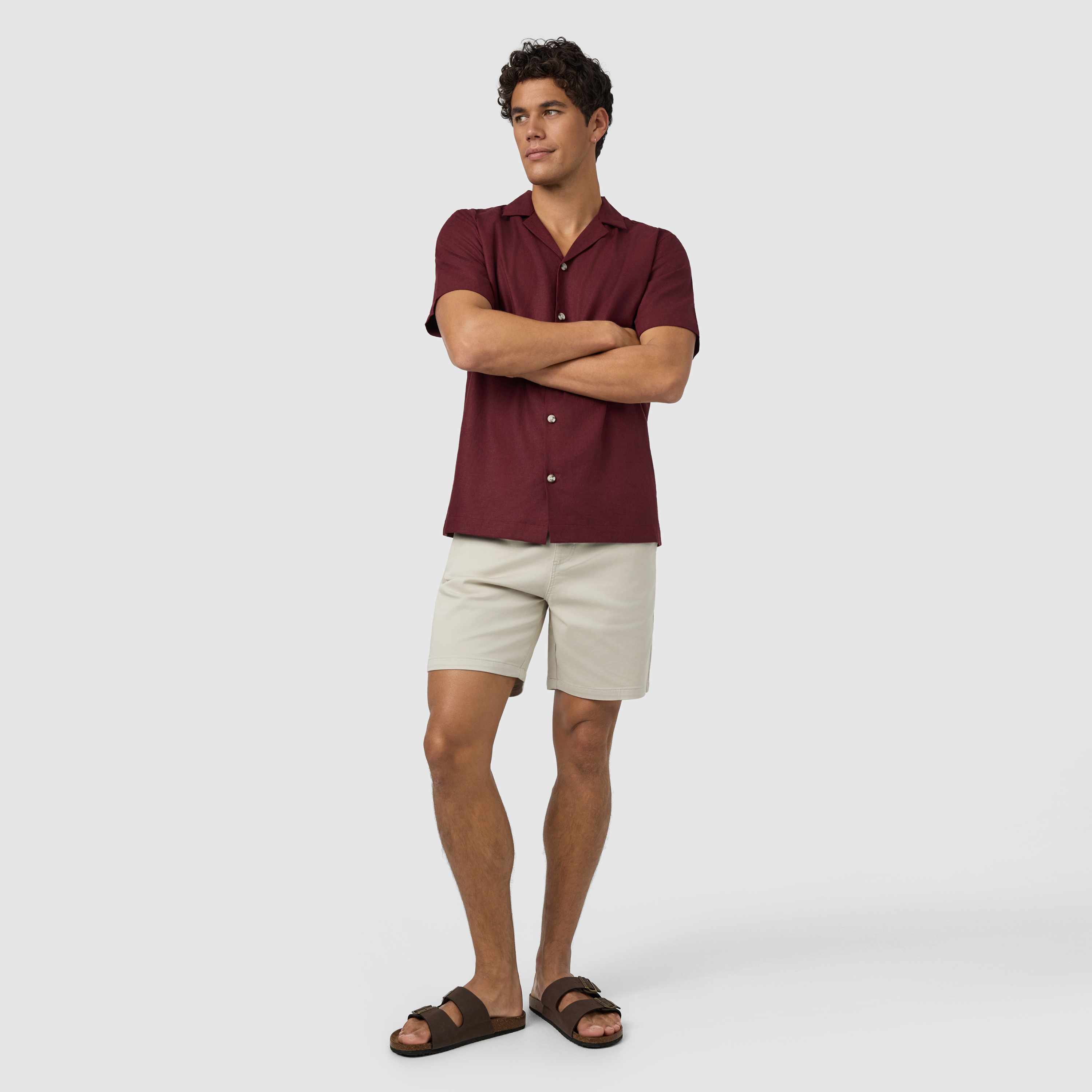 Harbour Linen Blend Short Sleeve Shirt