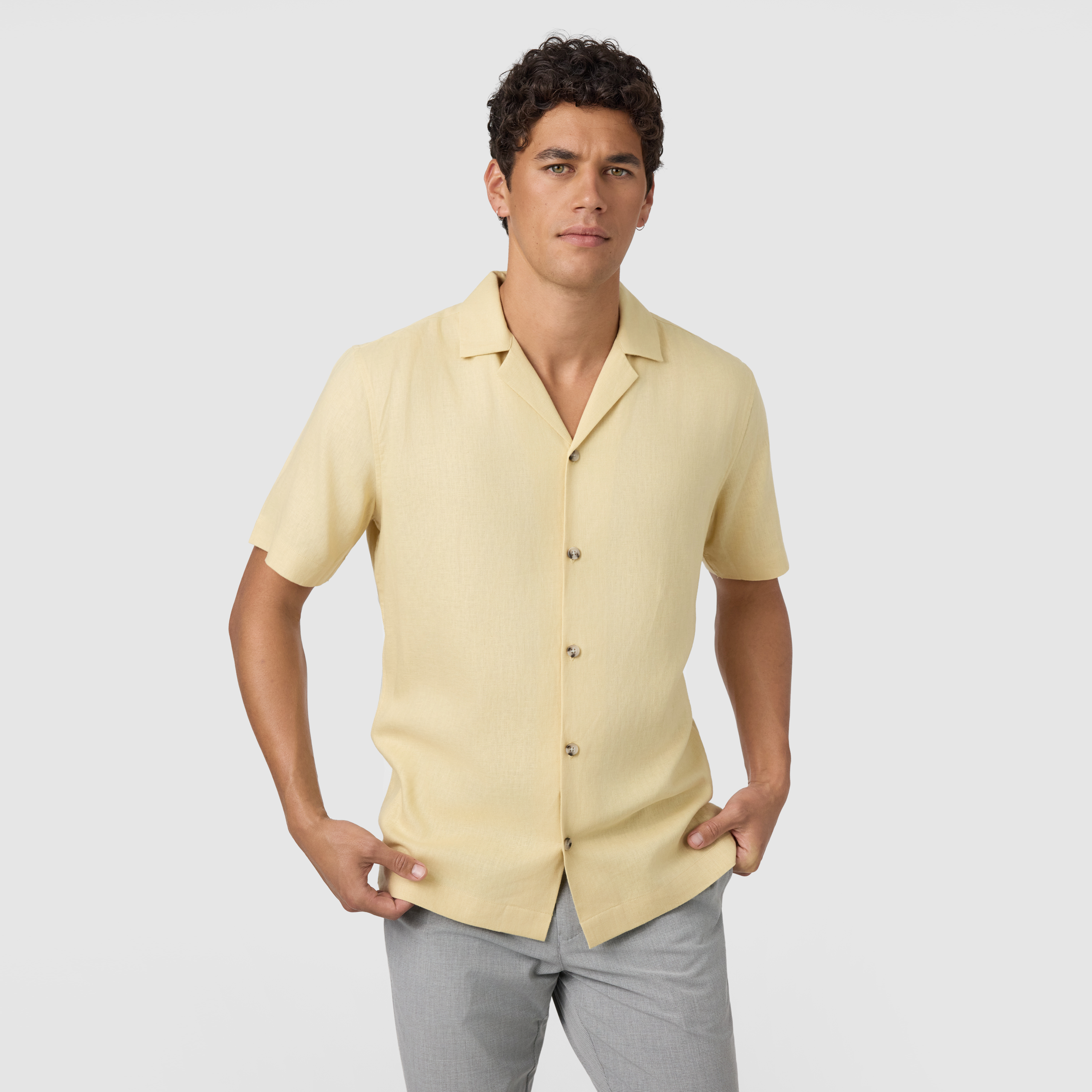 Harbour Linen Blend Short Sleeve Shirt
