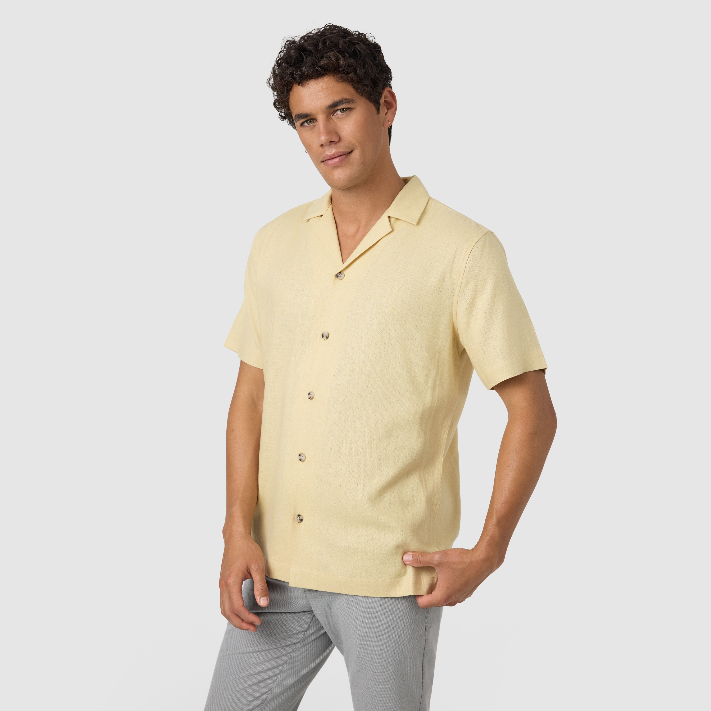 Harbour Linen Blend Short Sleeve Shirt