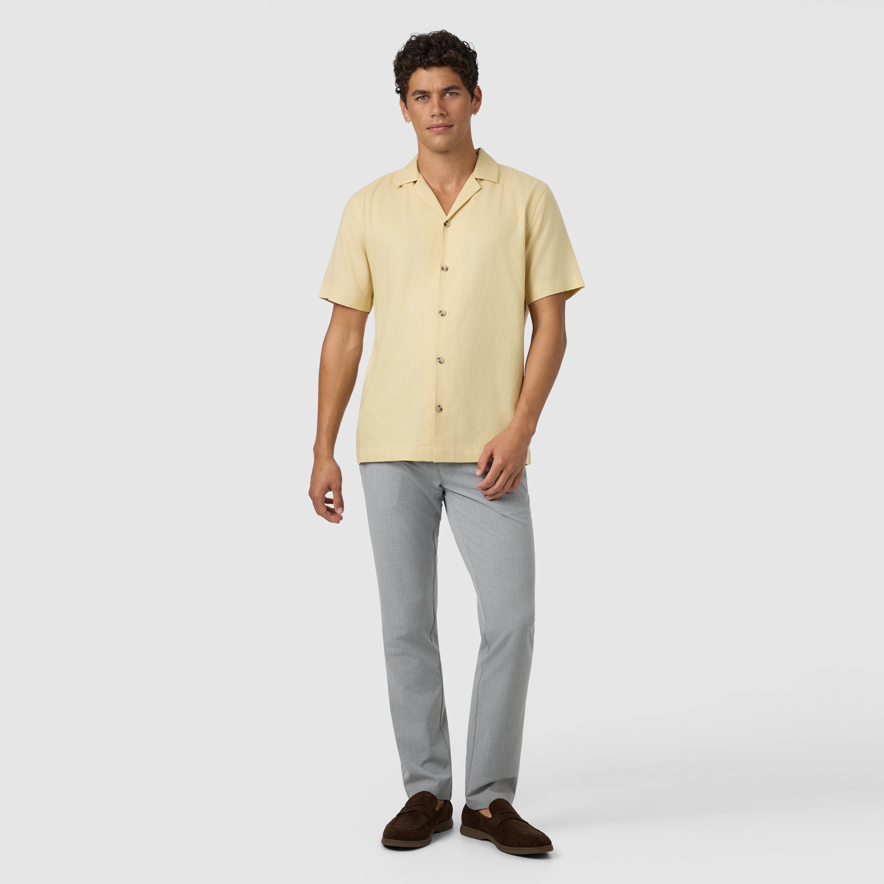 Harbour Linen Blend Short Sleeve Shirt