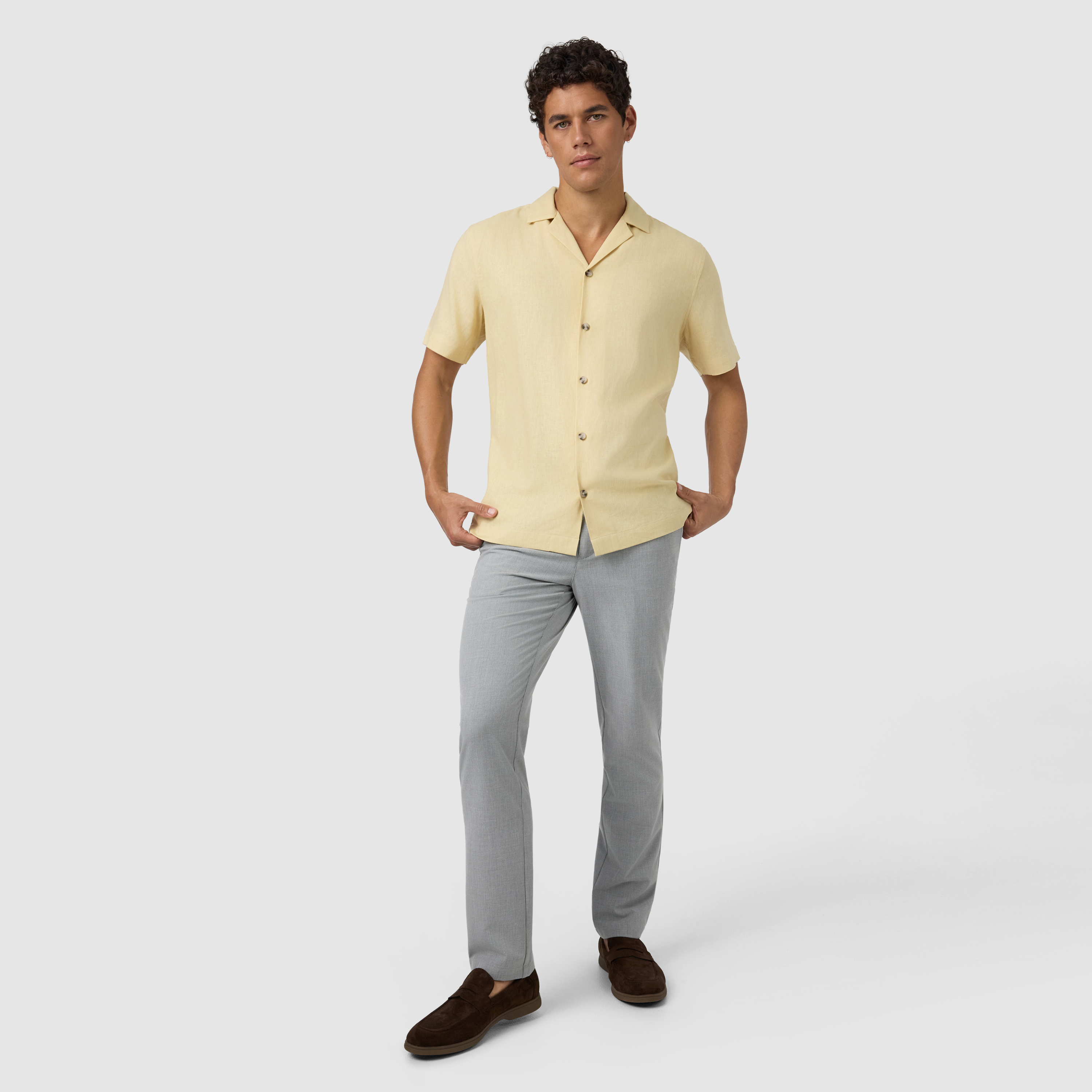 Harbour Linen Blend Short Sleeve Shirt