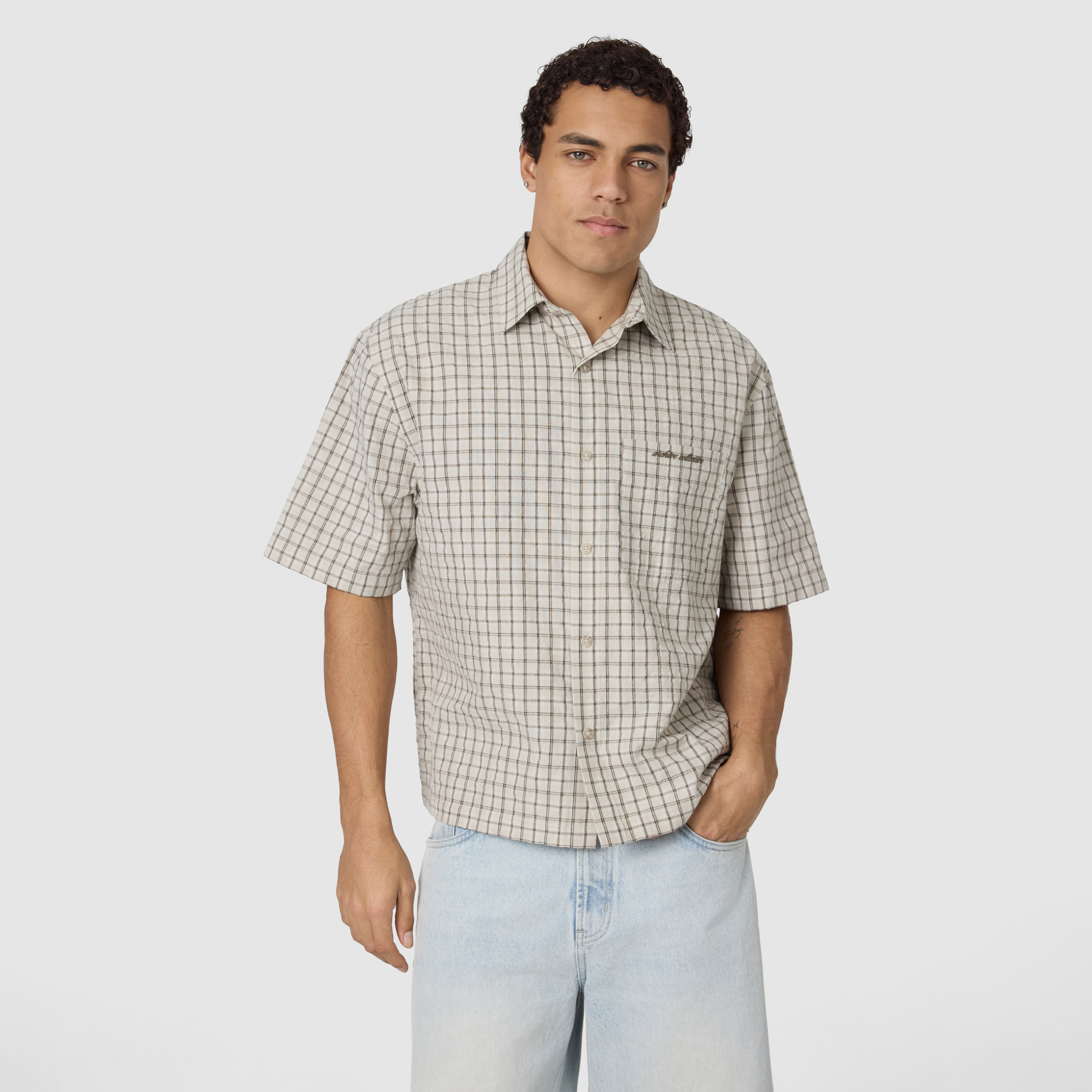 Drift Check Boxy Fit Short Sleeve Shirt