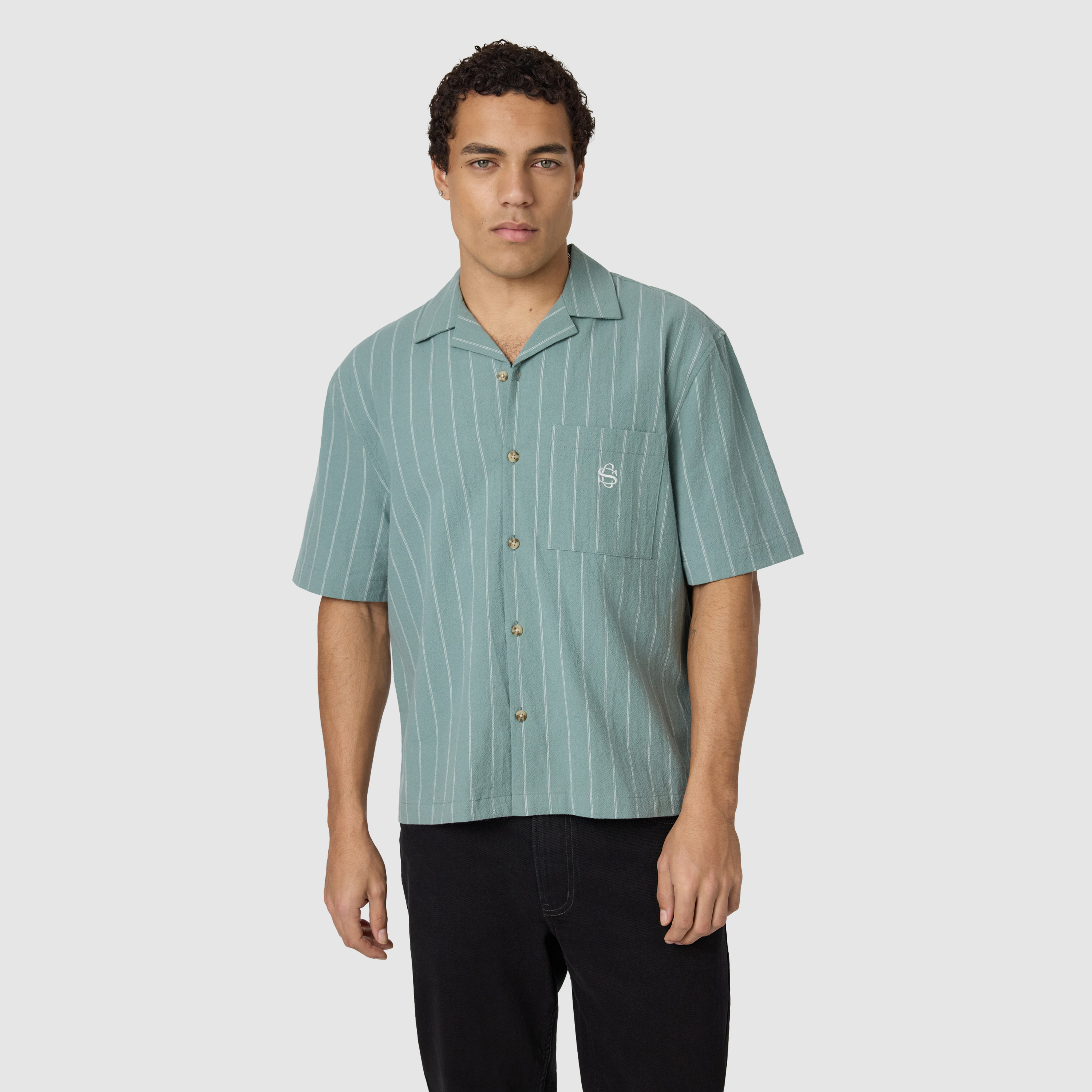 Form Stripe Boxy Fit Short Sleeve Shirt