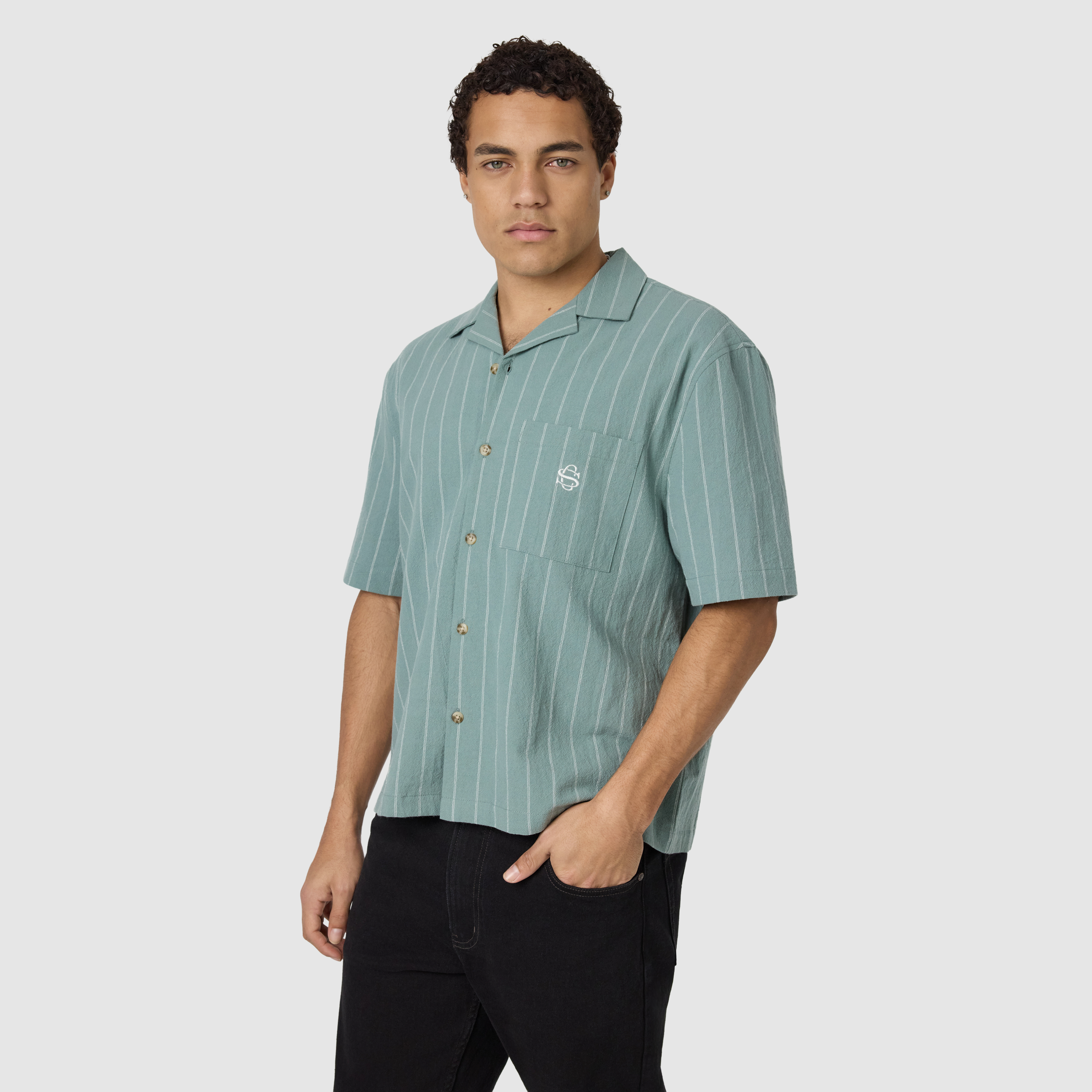 Form Stripe Boxy Fit Short Sleeve Shirt