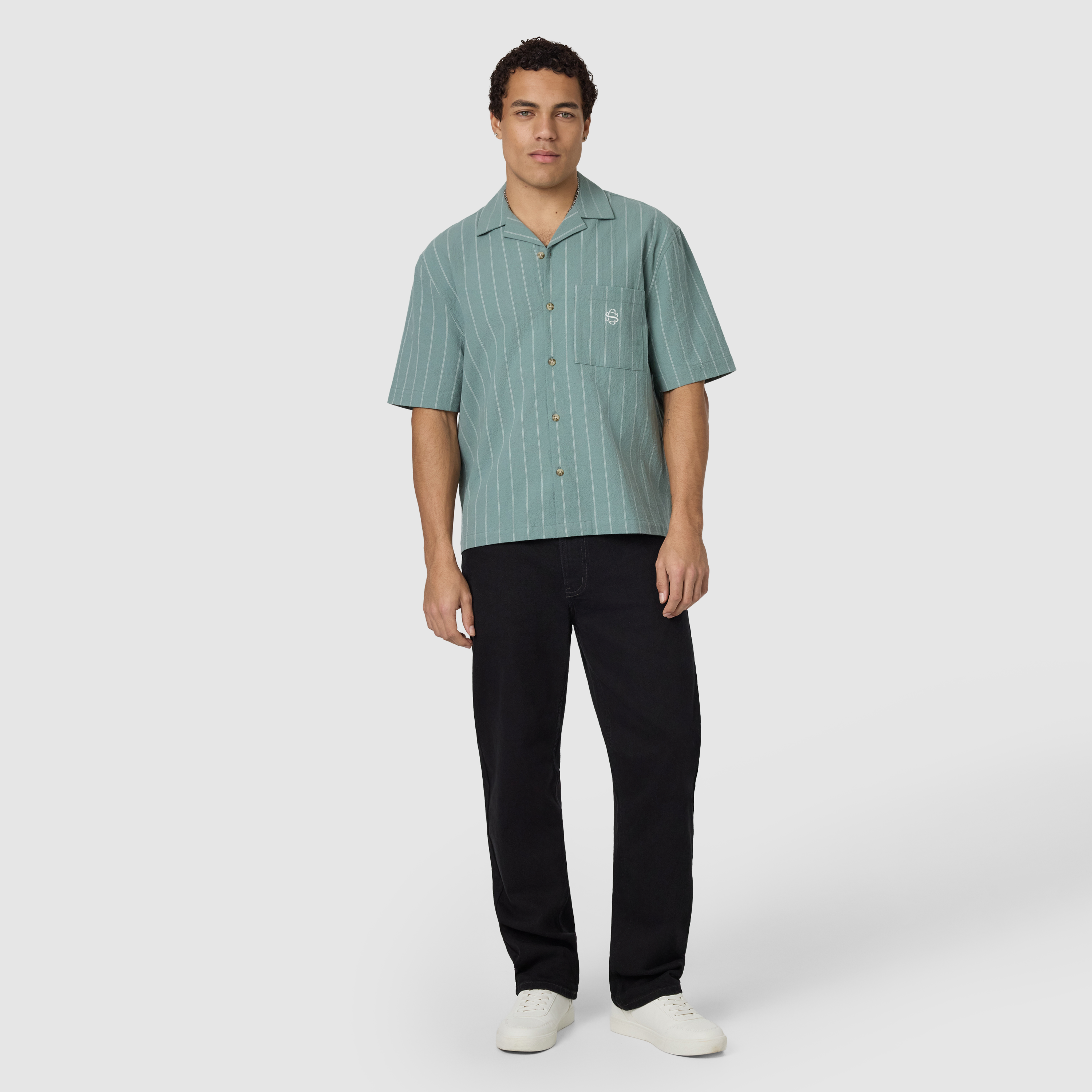 Form Stripe Boxy Fit Short Sleeve Shirt