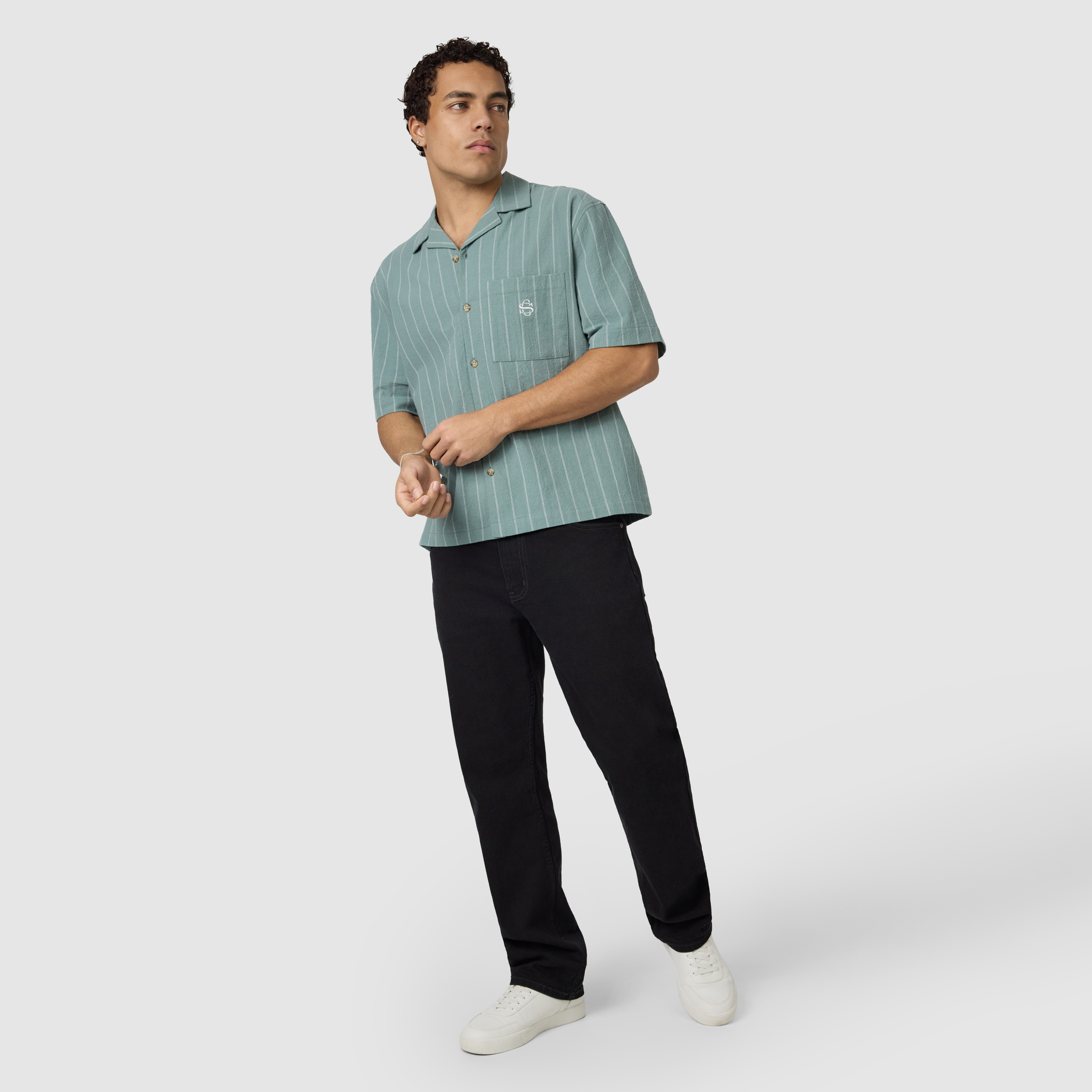 Form Stripe Boxy Fit Short Sleeve Shirt