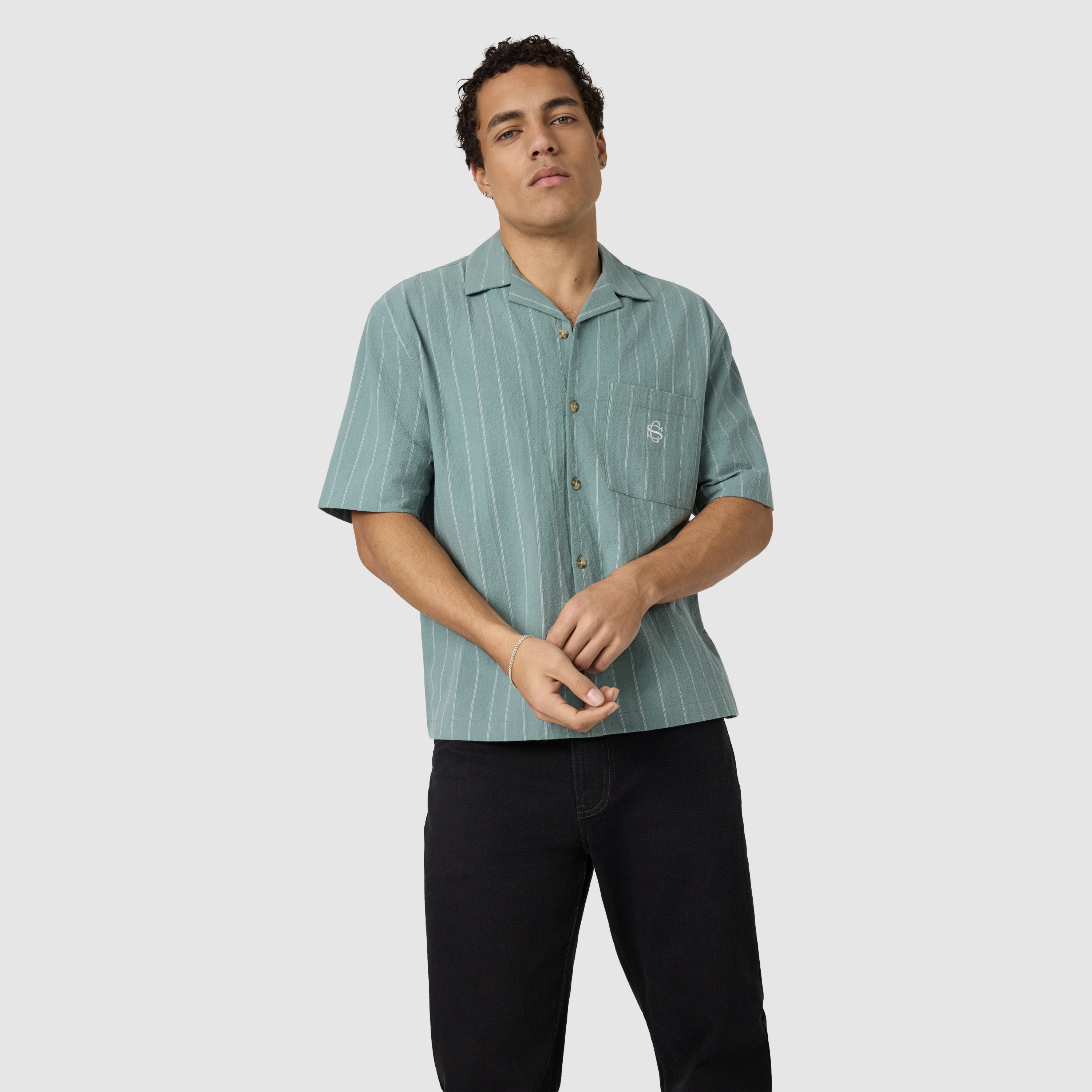 Form Stripe Boxy Fit Short Sleeve Shirt