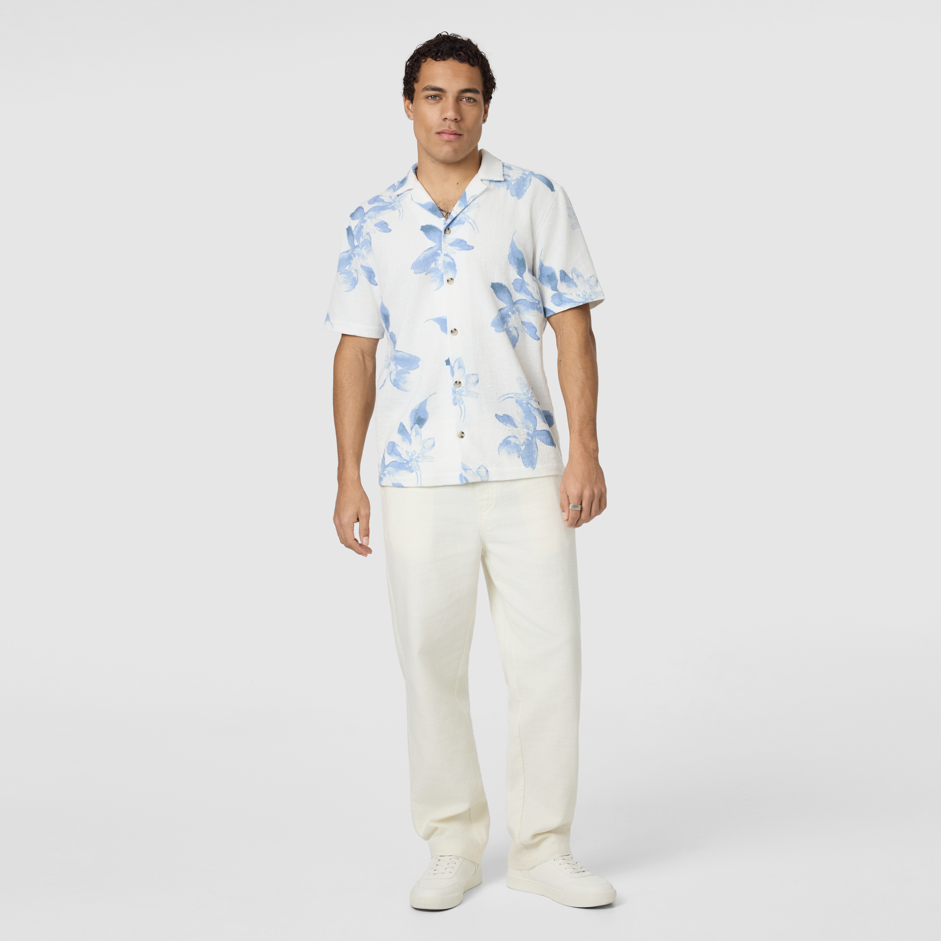 Light Blue Winslow Printed Short Sleeve Shirt