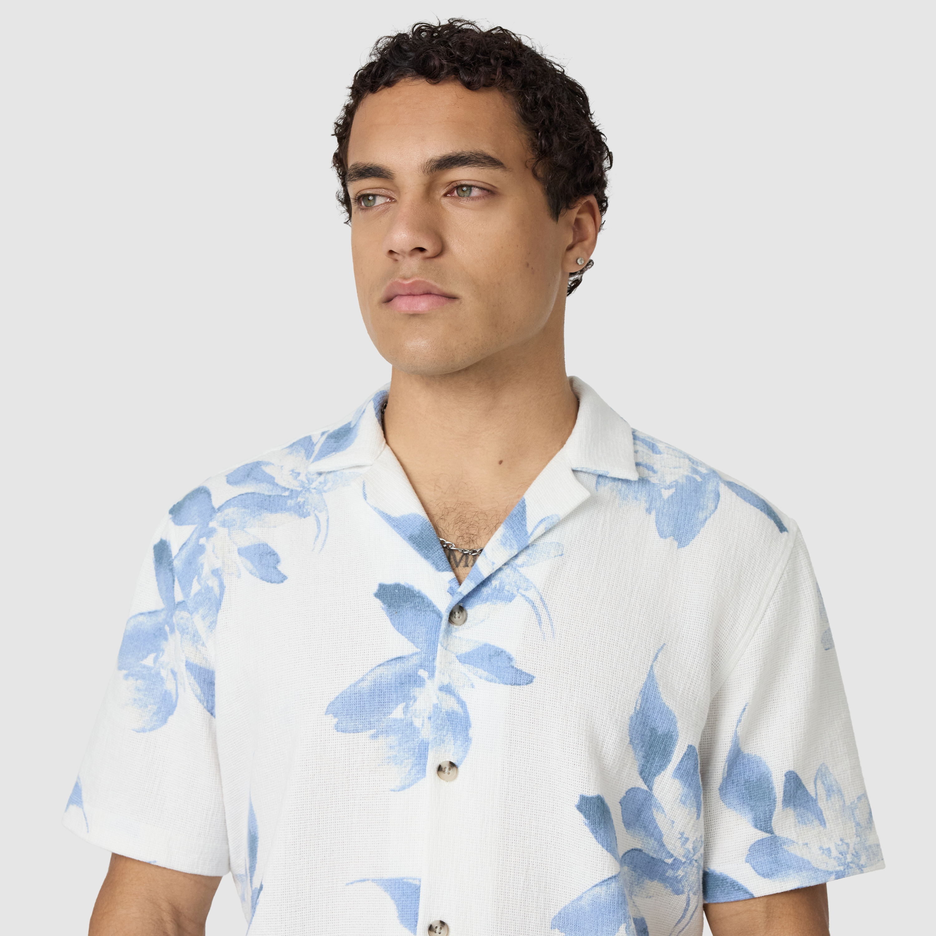 Light Blue Winslow Printed Short Sleeve Shirt