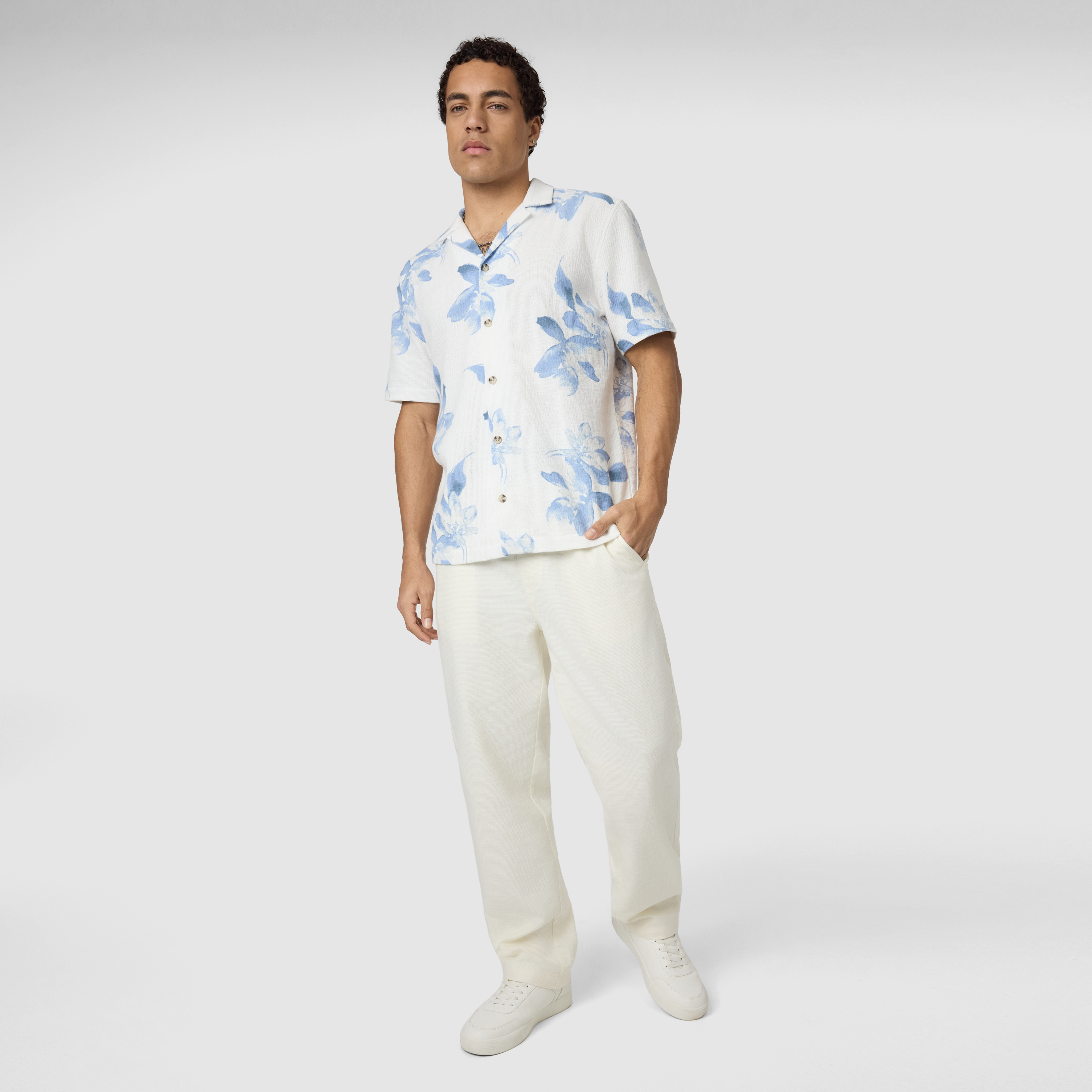 Light Blue Winslow Printed Short Sleeve Shirt