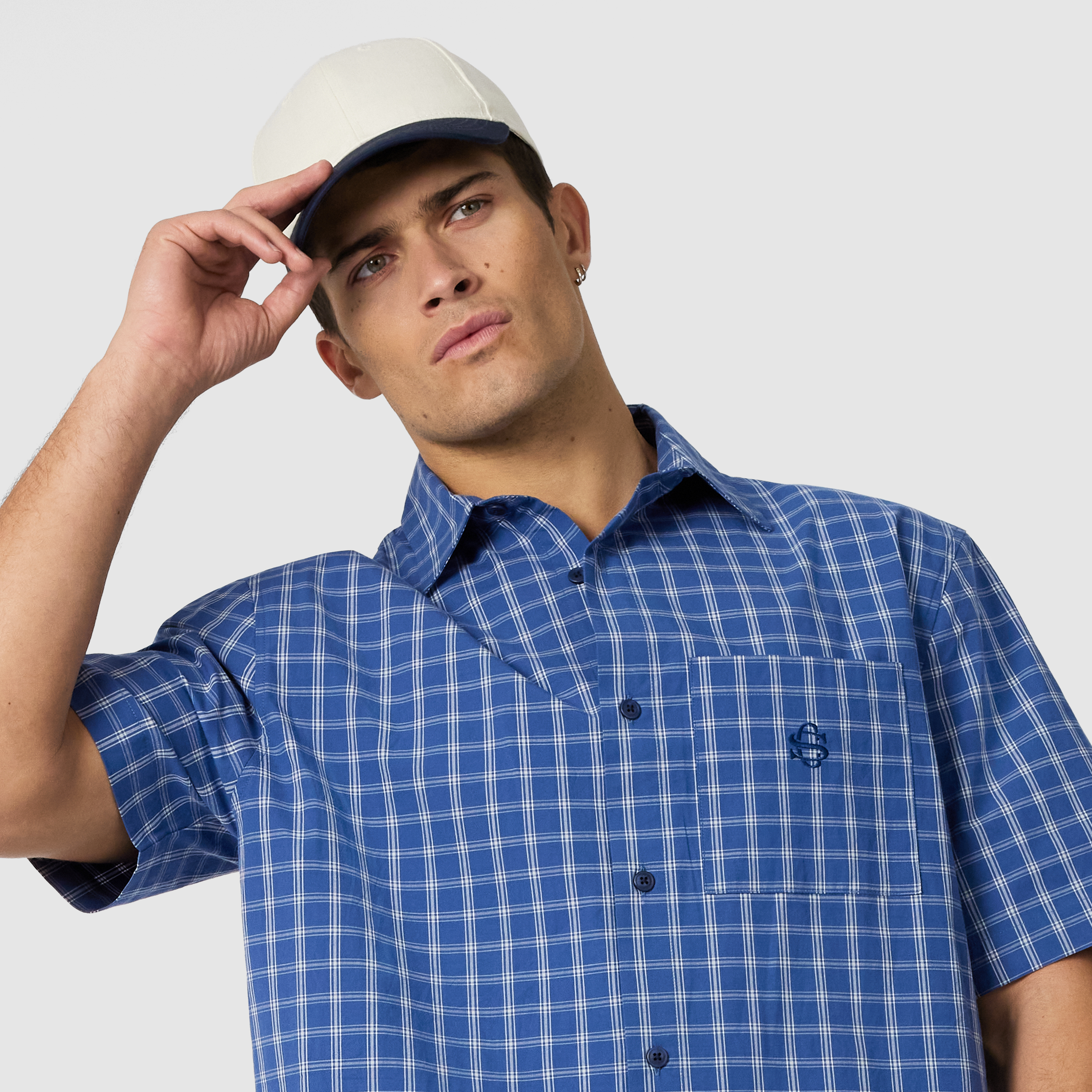 Stride Check Boxy Fit Short Sleeve Shirt
