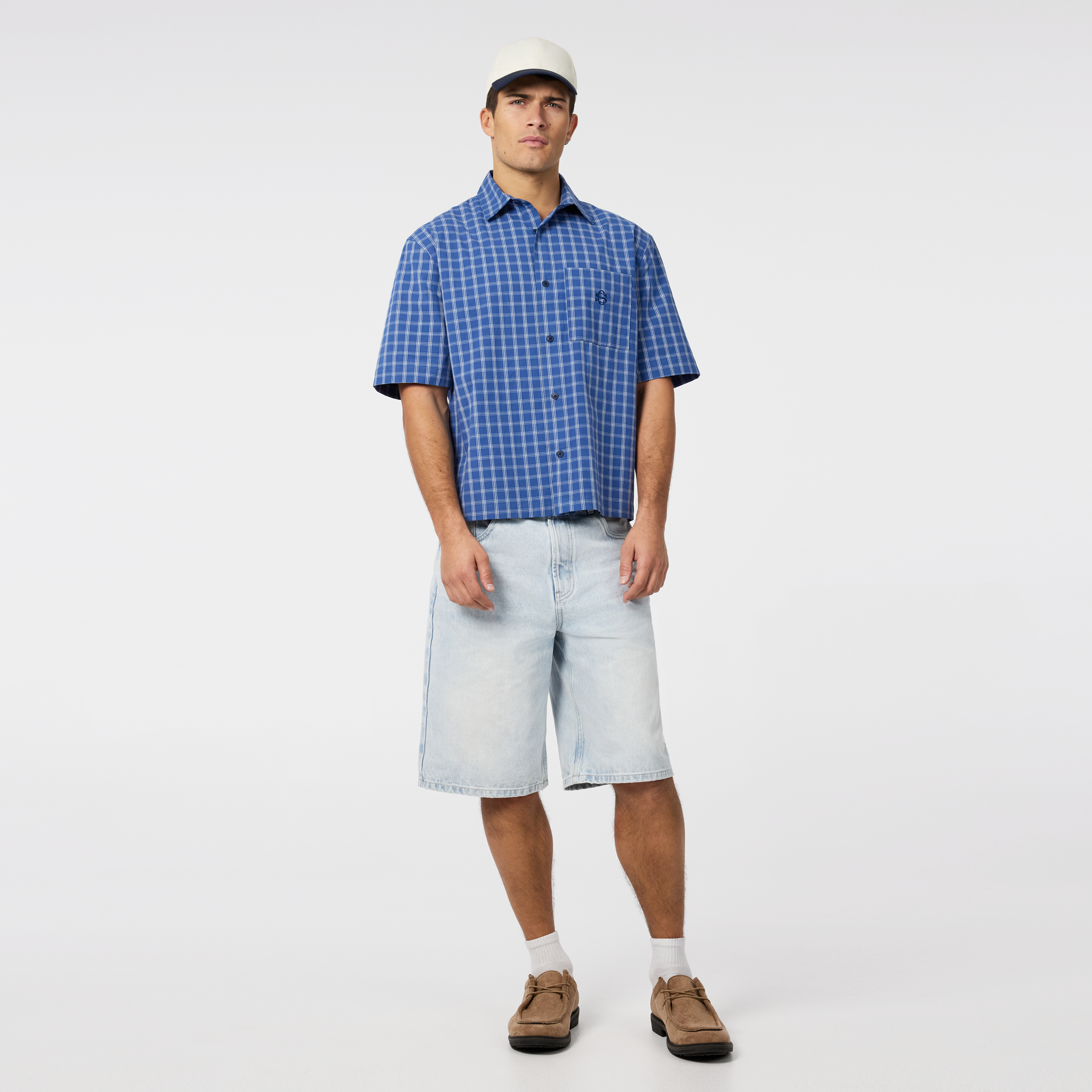 Stride Check Boxy Fit Short Sleeve Shirt