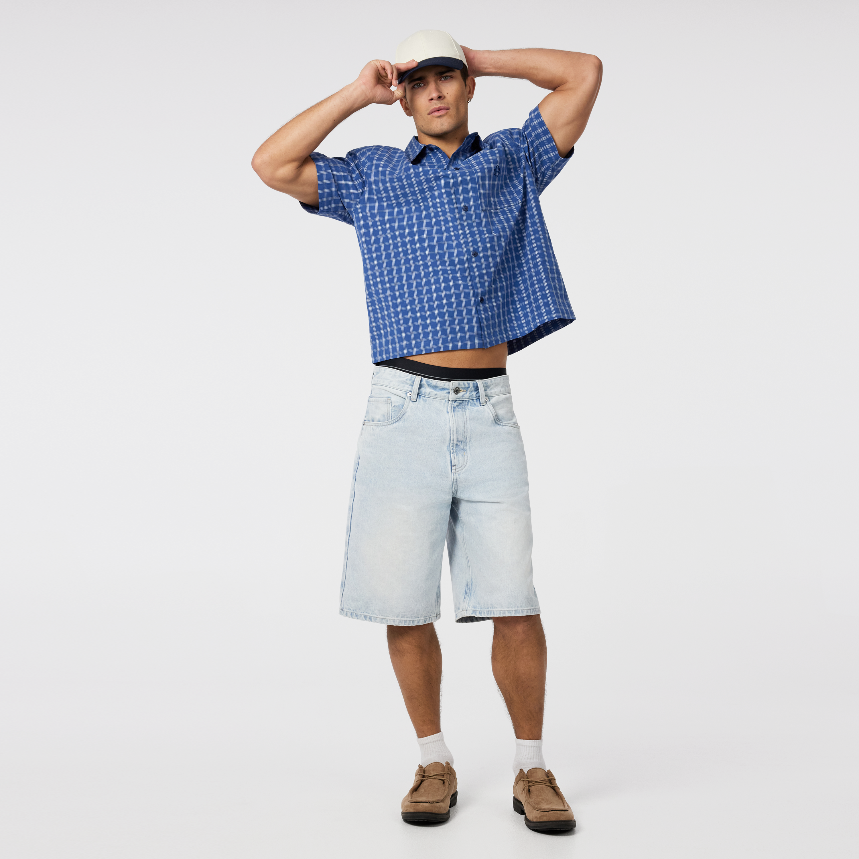 Stride Check Boxy Fit Short Sleeve Shirt
