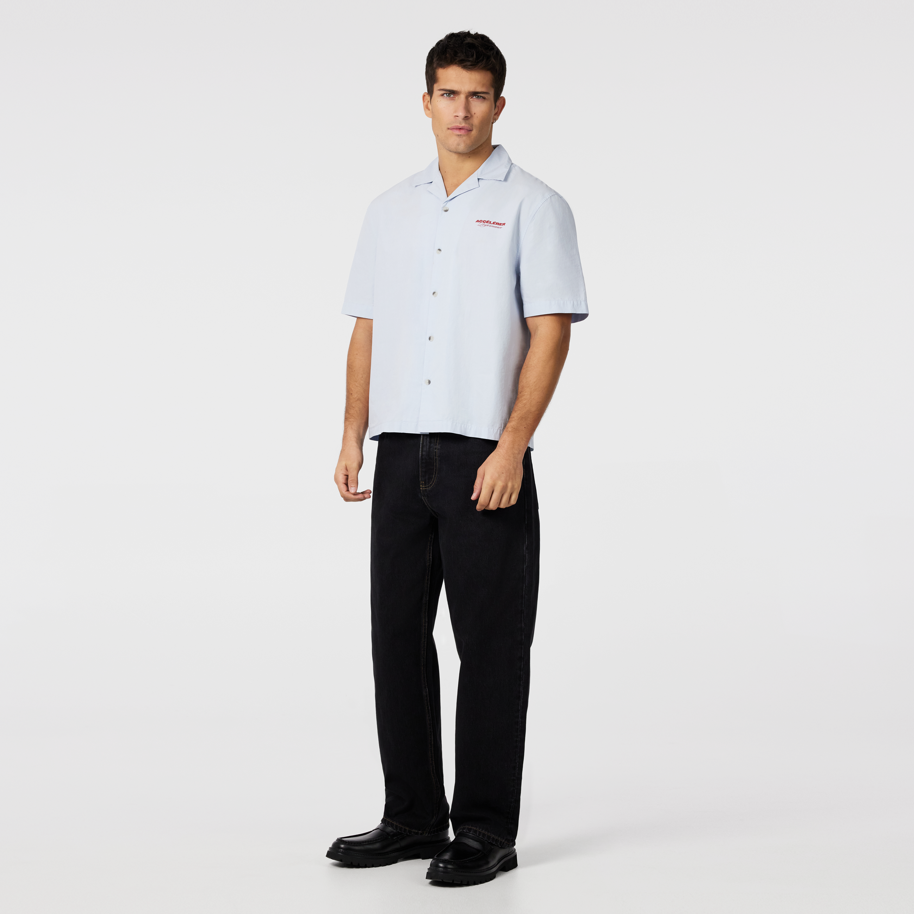 Light Blue Heatwave Boxy Fit Short Sleeve Shirt