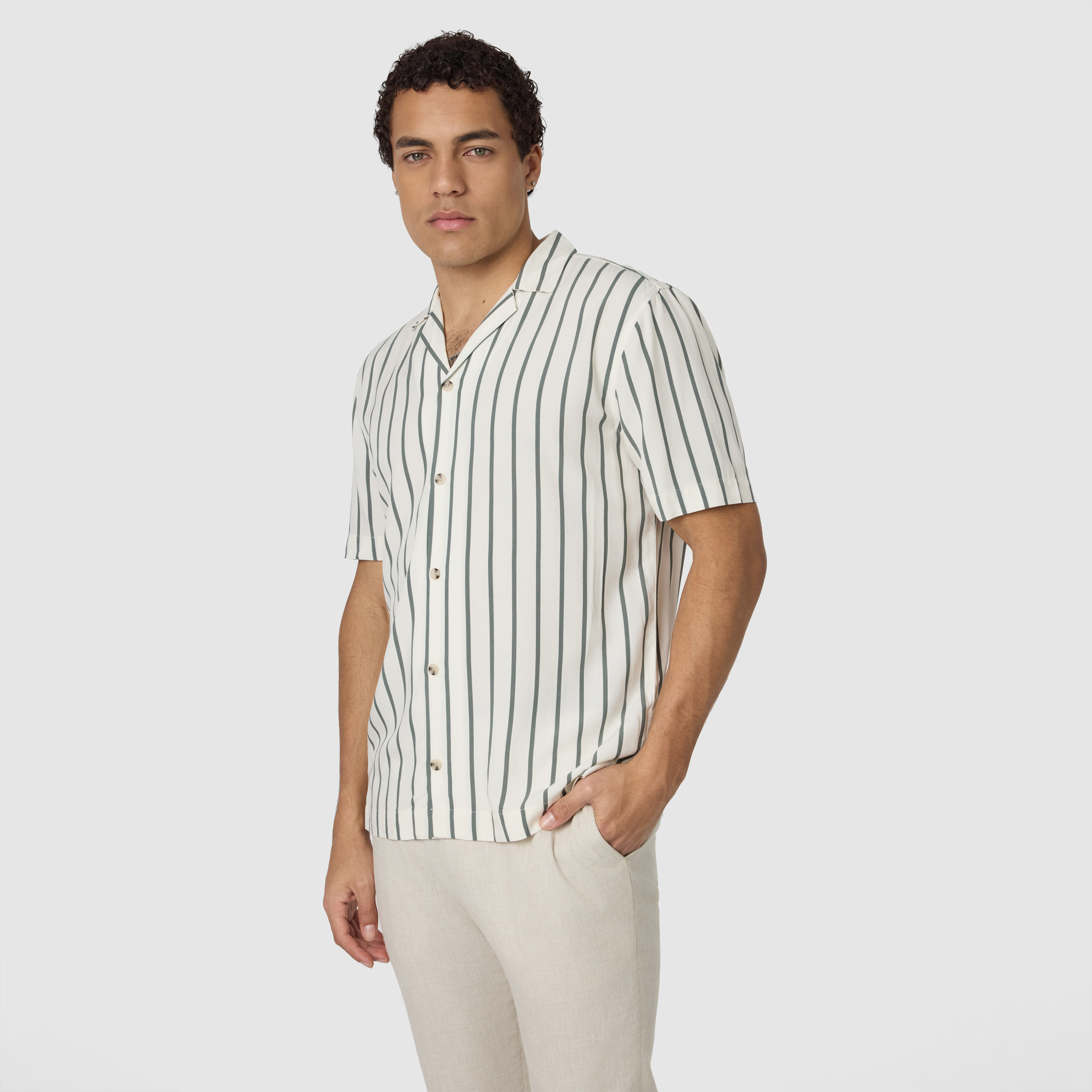 Off White Dom Stripe Short Sleeve Shirt