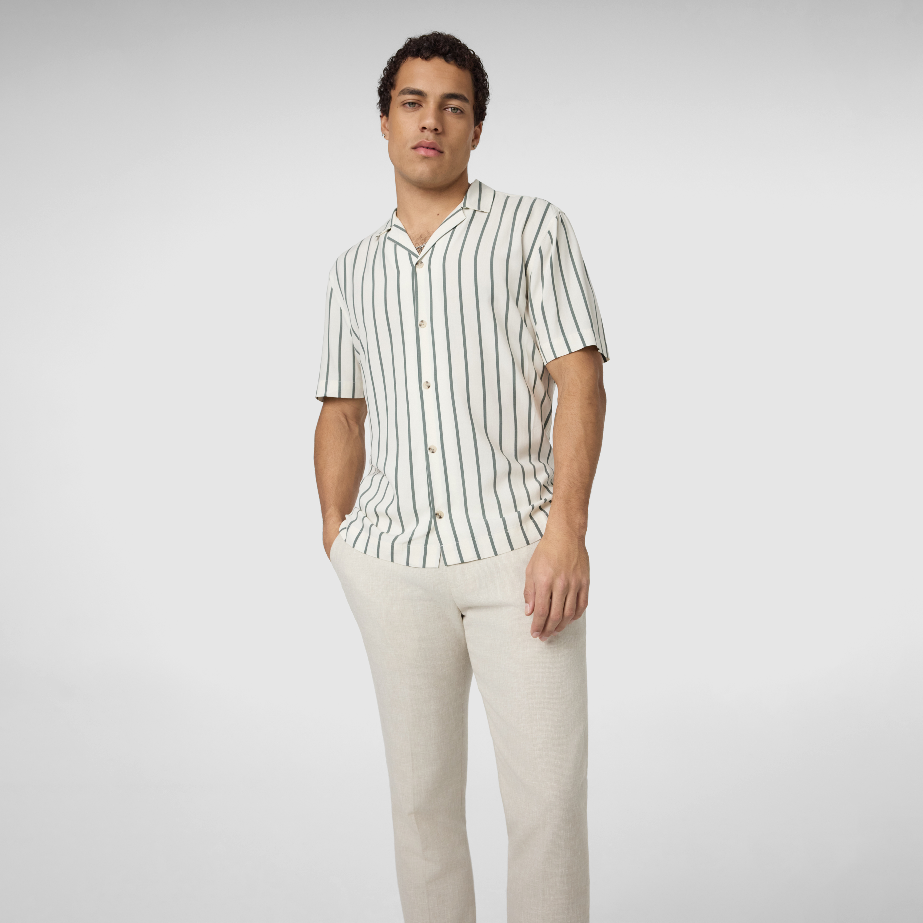 Off White Dom Stripe Short Sleeve Shirt