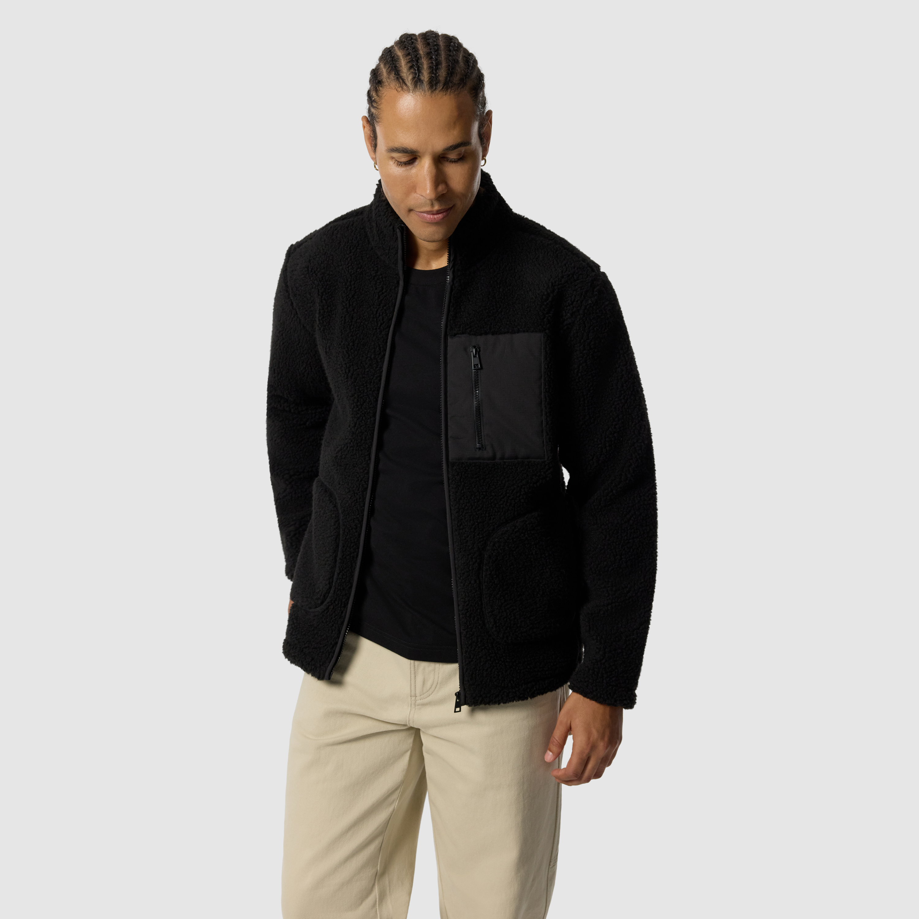 Black Teddy Zip Through Sweat