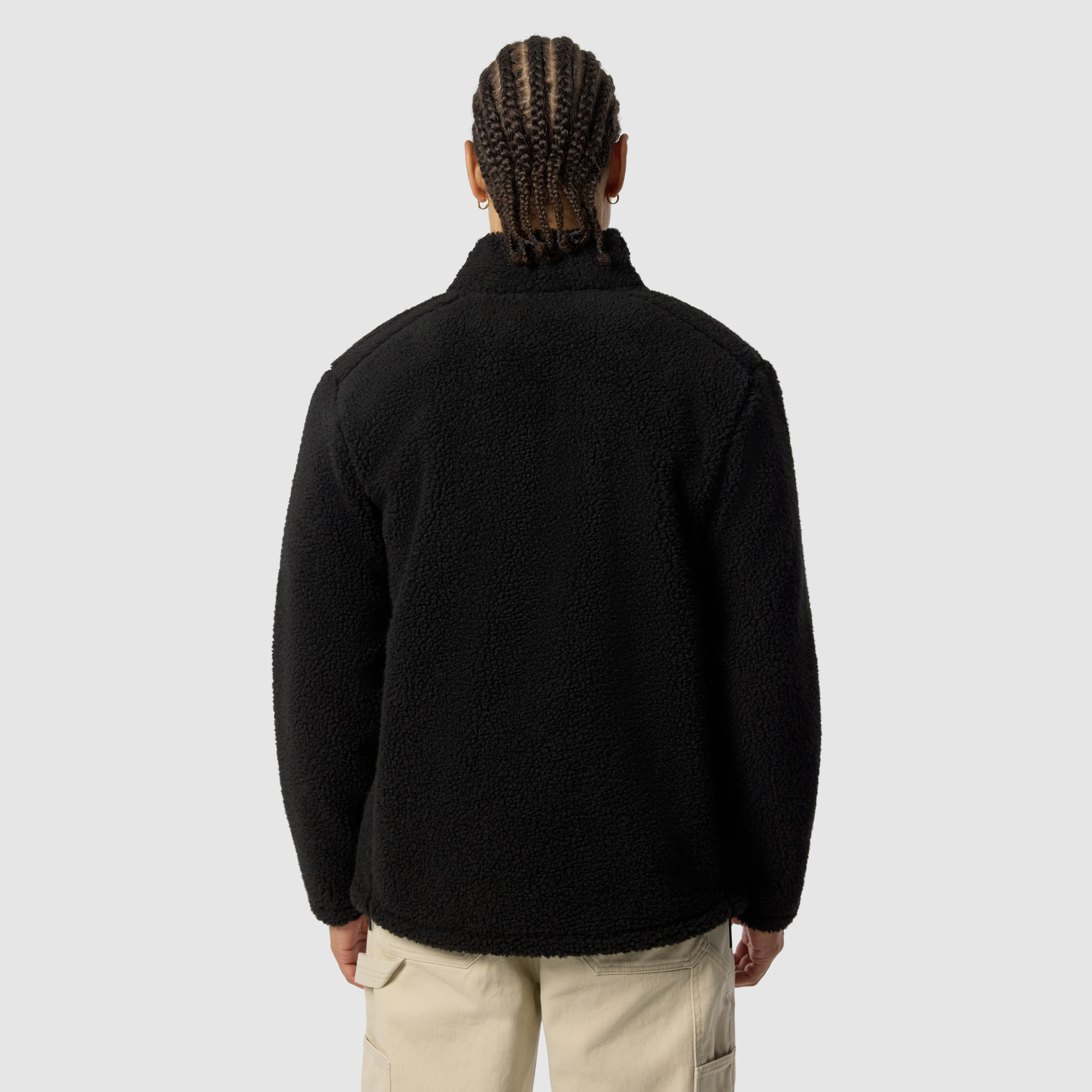 Black Teddy Zip Through Sweat