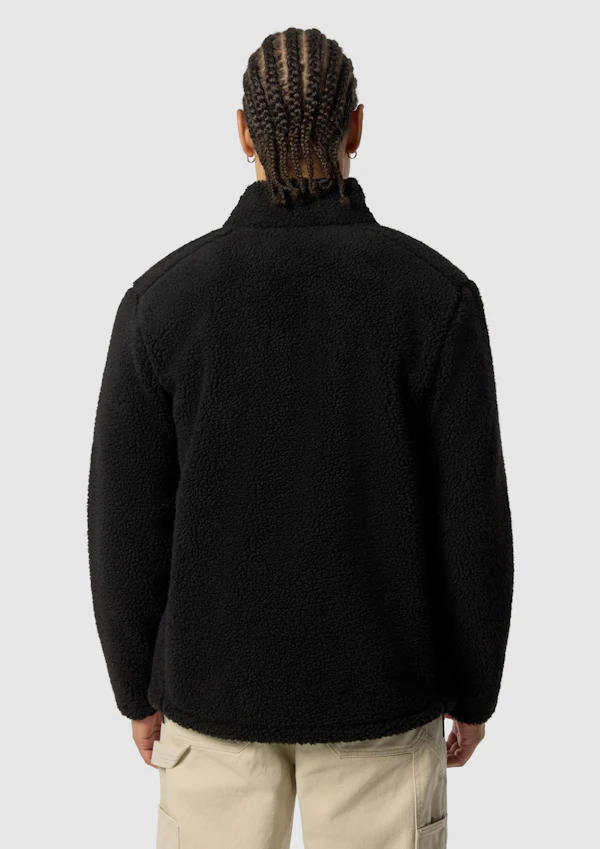 Black Teddy Zip Through Sweat