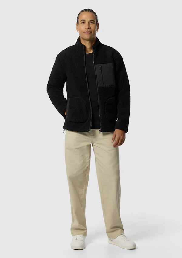 Black Teddy Zip Through Sweat