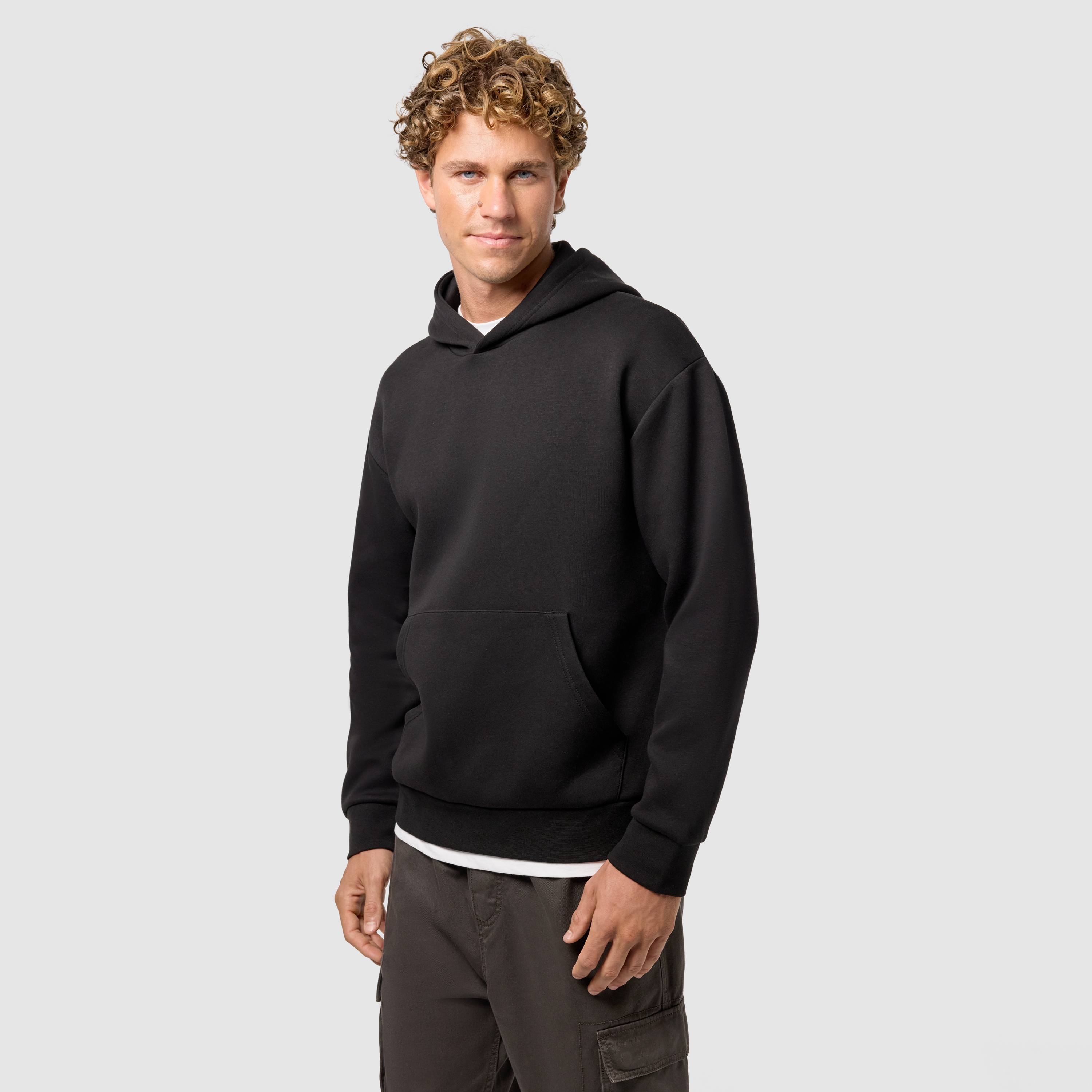 Black Anchorage Hooded Sweat