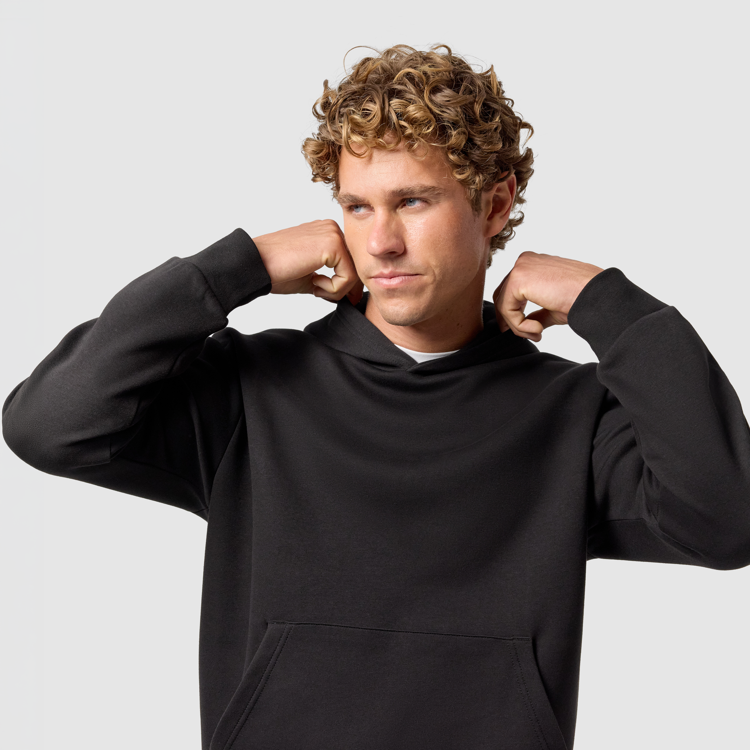 Black Anchorage Hooded Sweat