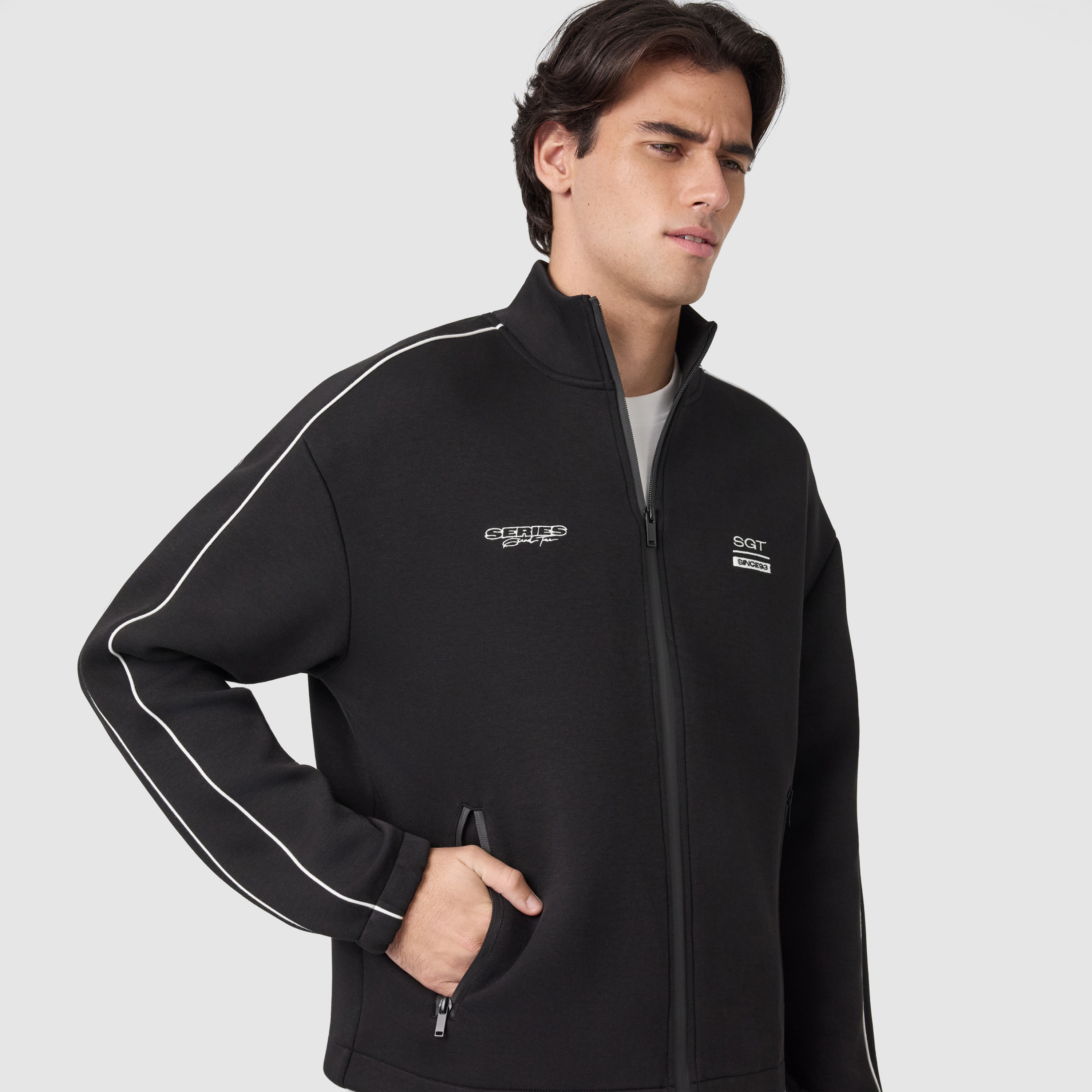 Black Series Zip Through Sweat