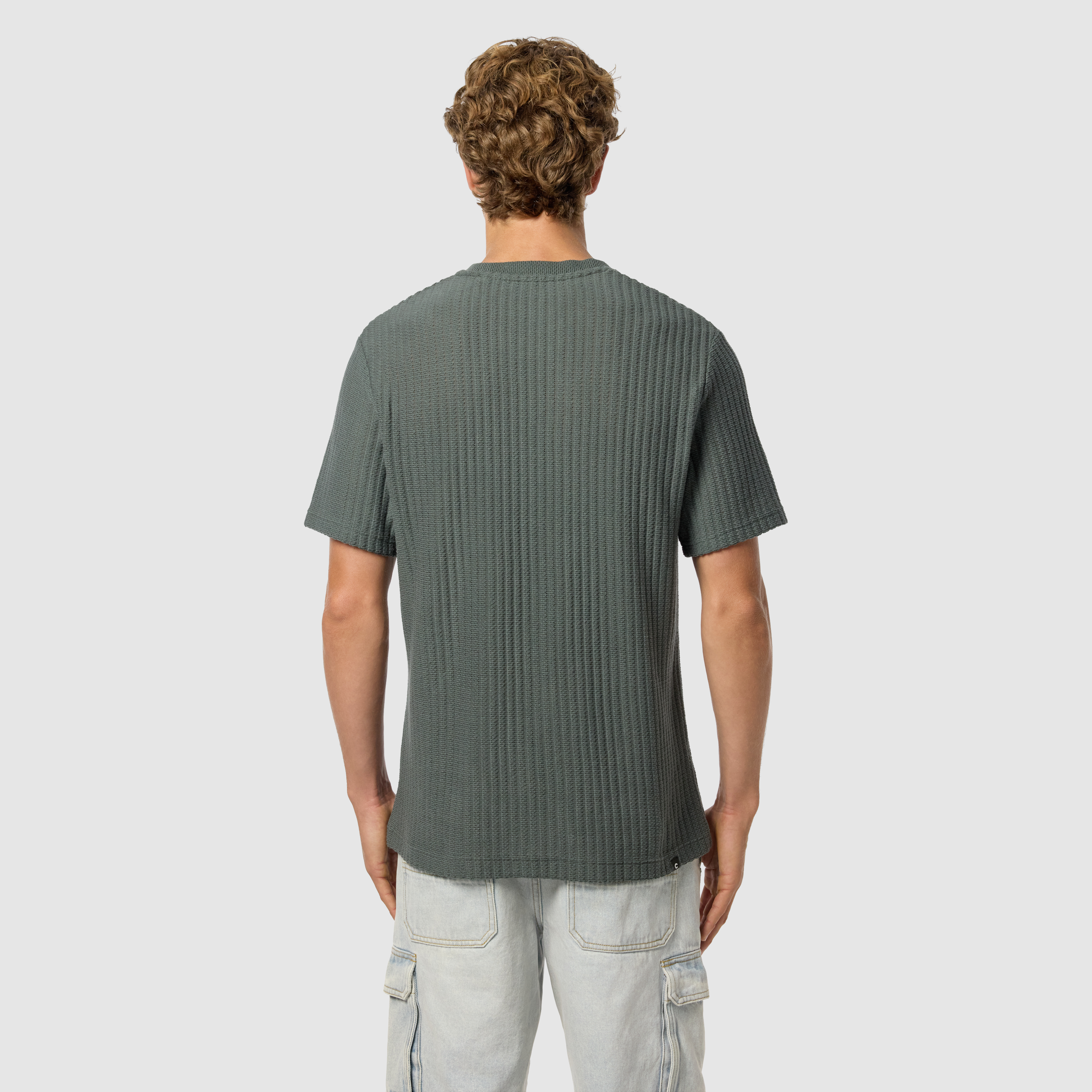 Military Green Cadiz Relaxed Crew Neck Tee