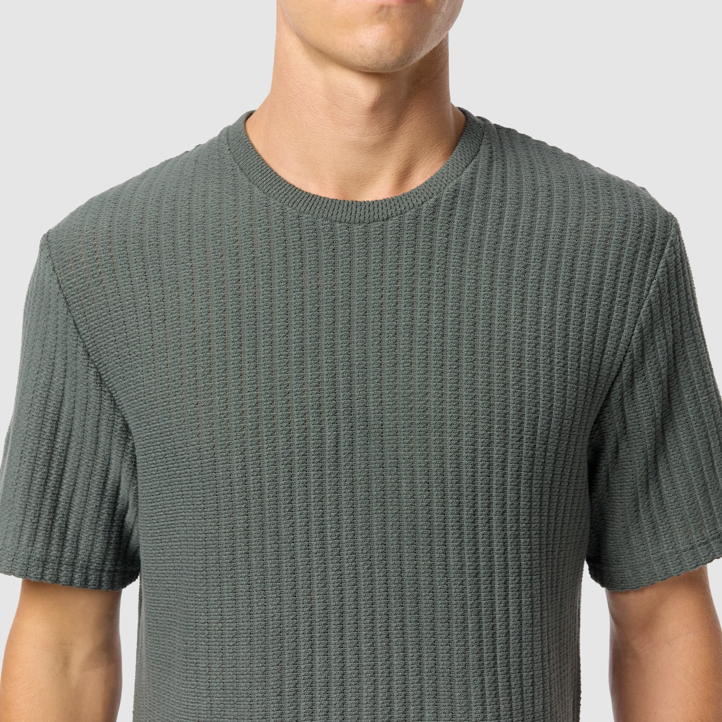 Military Green Cadiz Relaxed Crew Neck Tee
