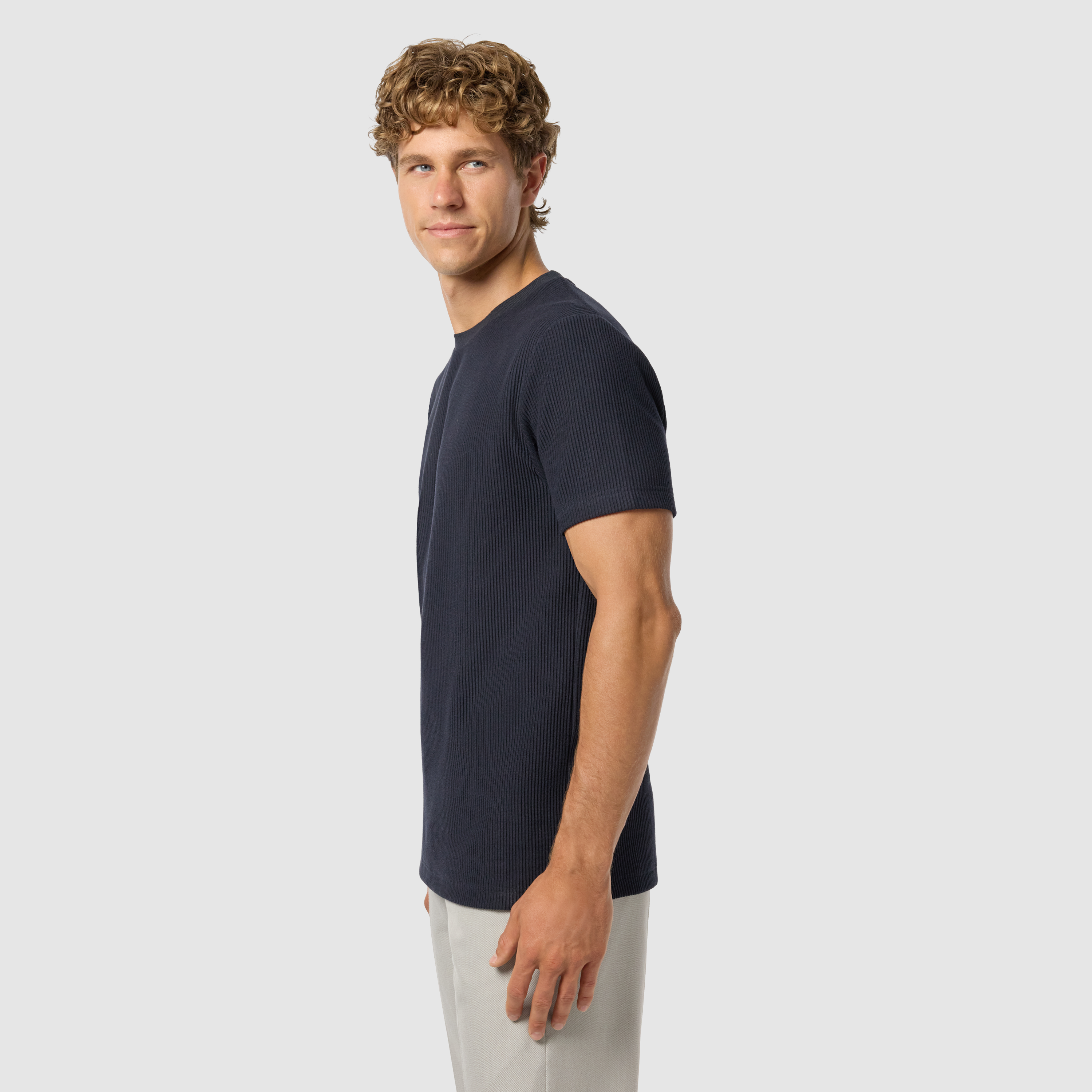 Navy Lugo Crew Neck Tee