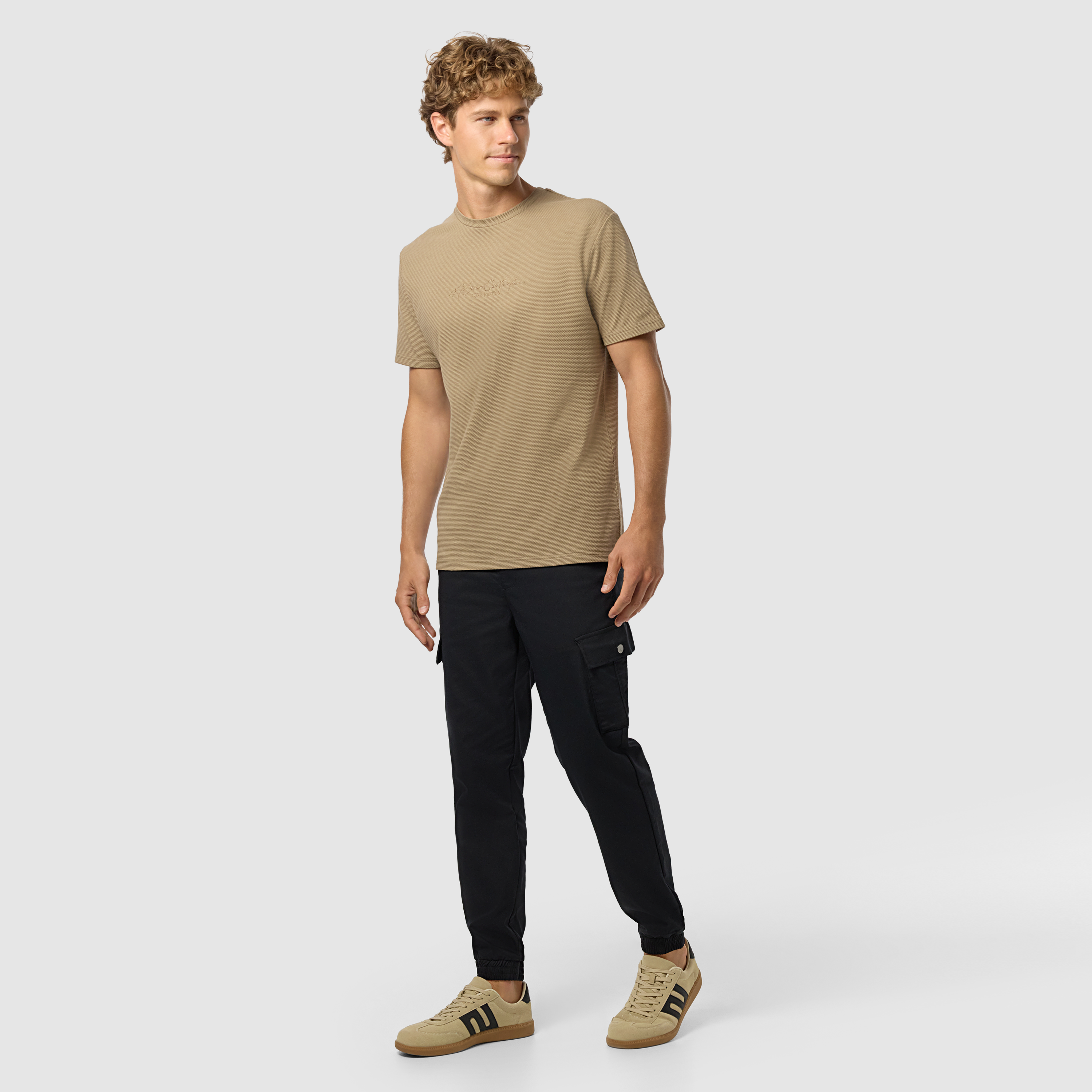 Camel Milano Crew Neck Tee